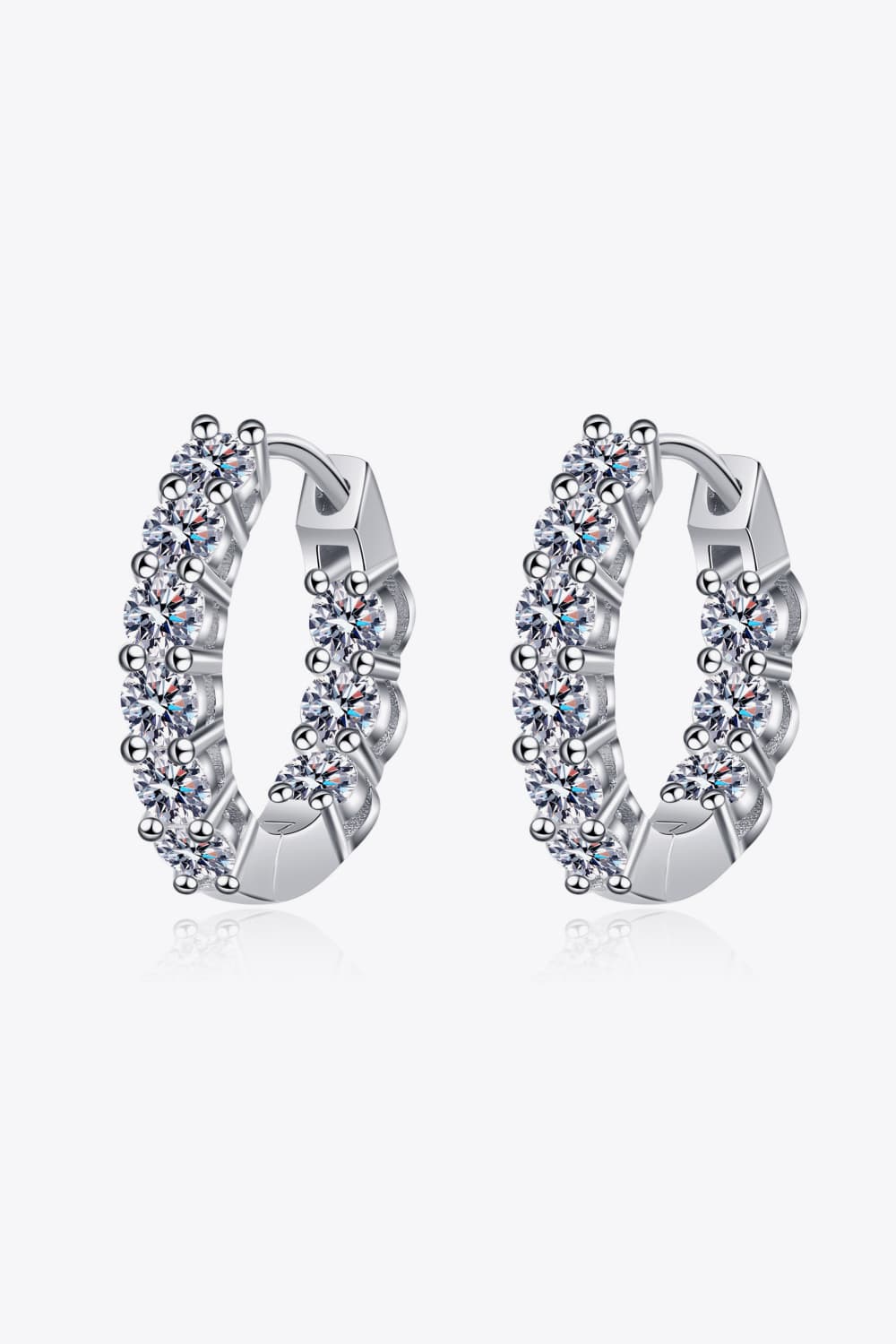 1.8 Carat Moissanite Hoop Earrings - ClozArt