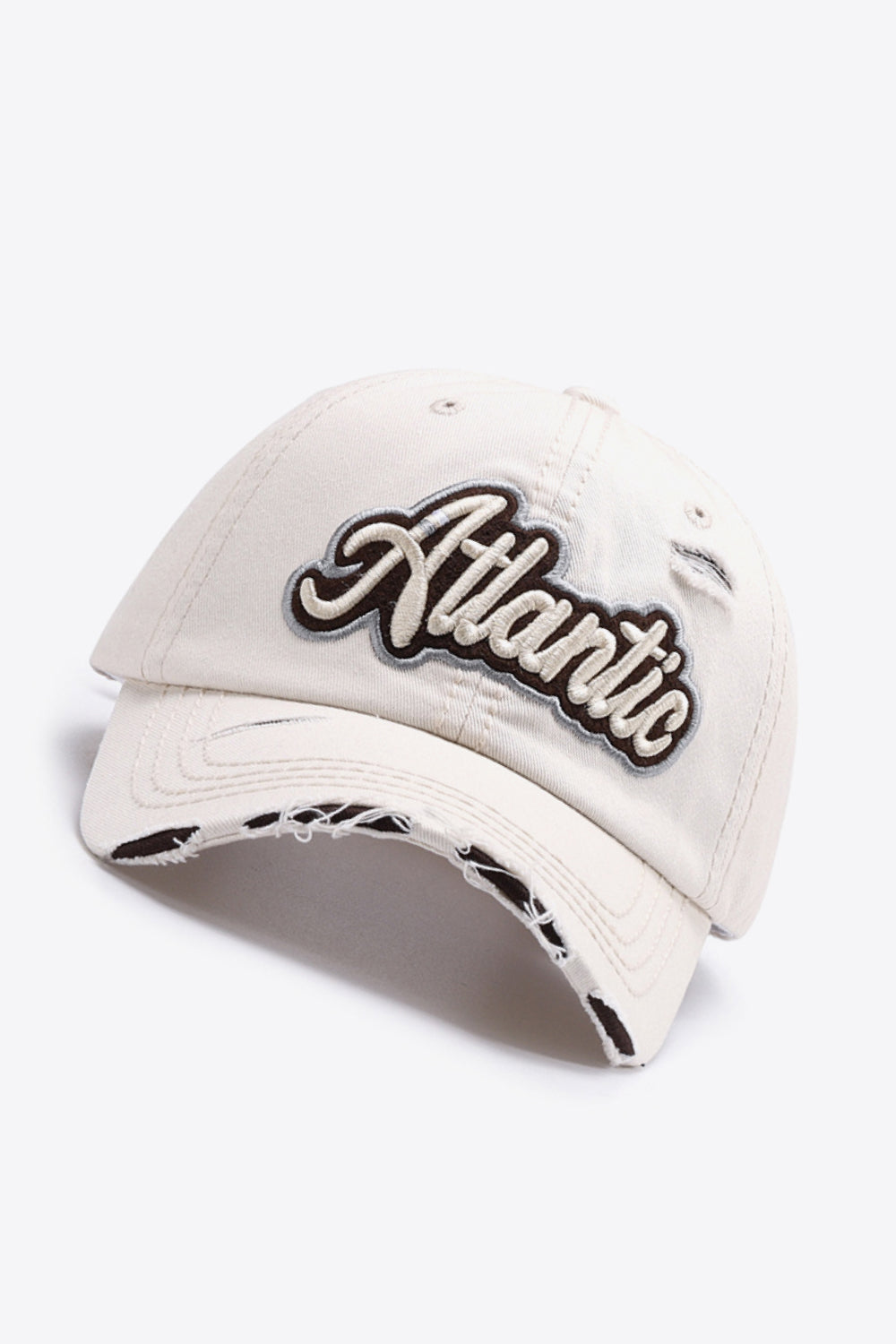 ATLANTIC Graphic Distressed Baseball Cap - ClozArt