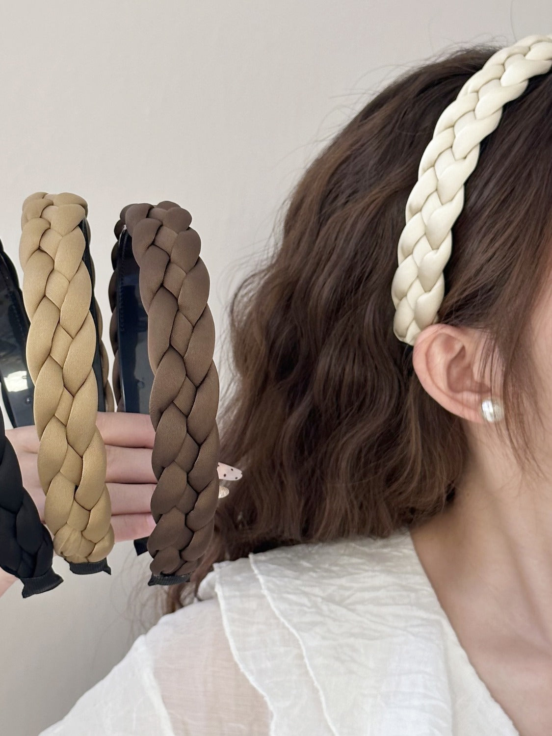 Polyester Braided Wide Headband - ClozArt