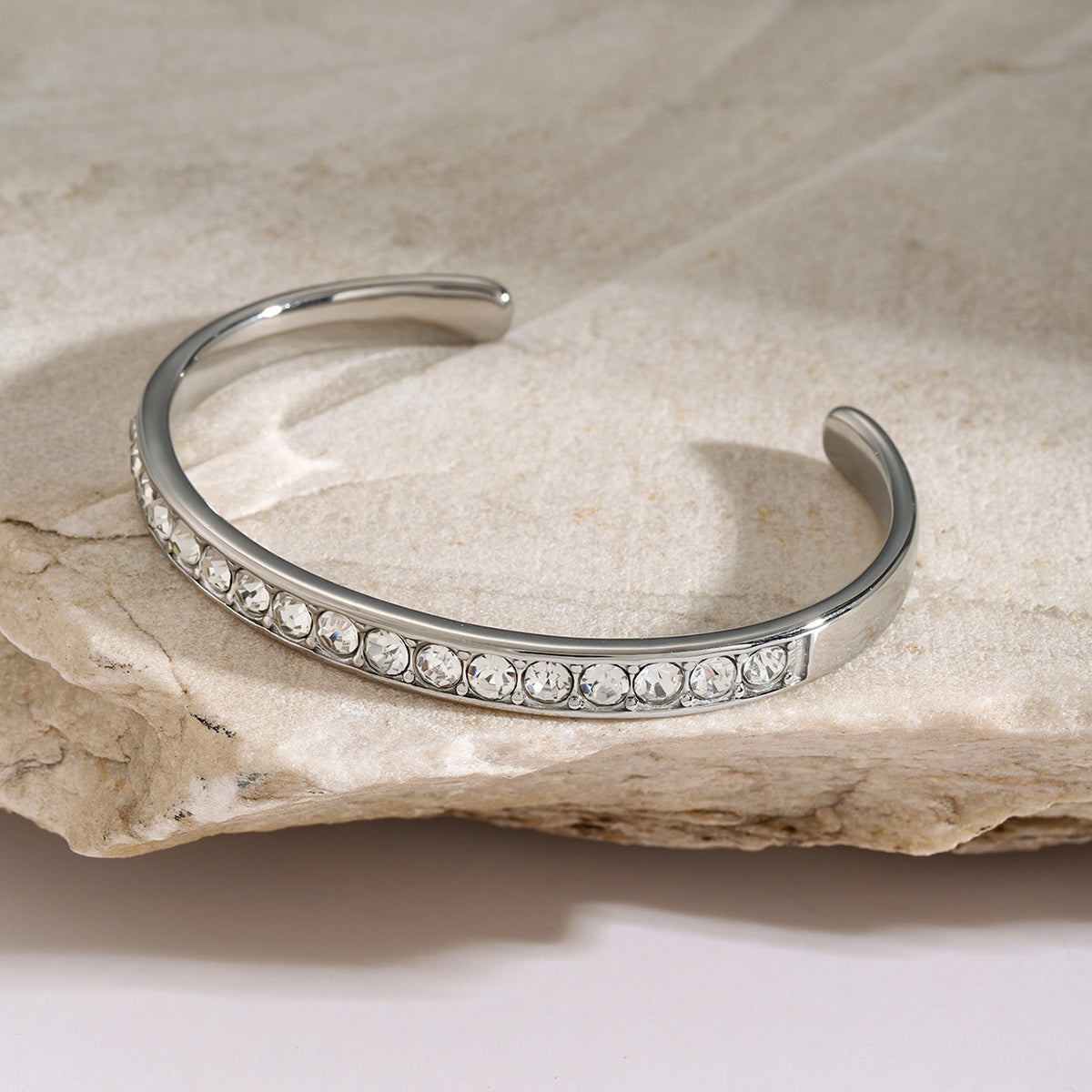 Stainless Steel Inlaid Zircon Bracelet - ClozArt