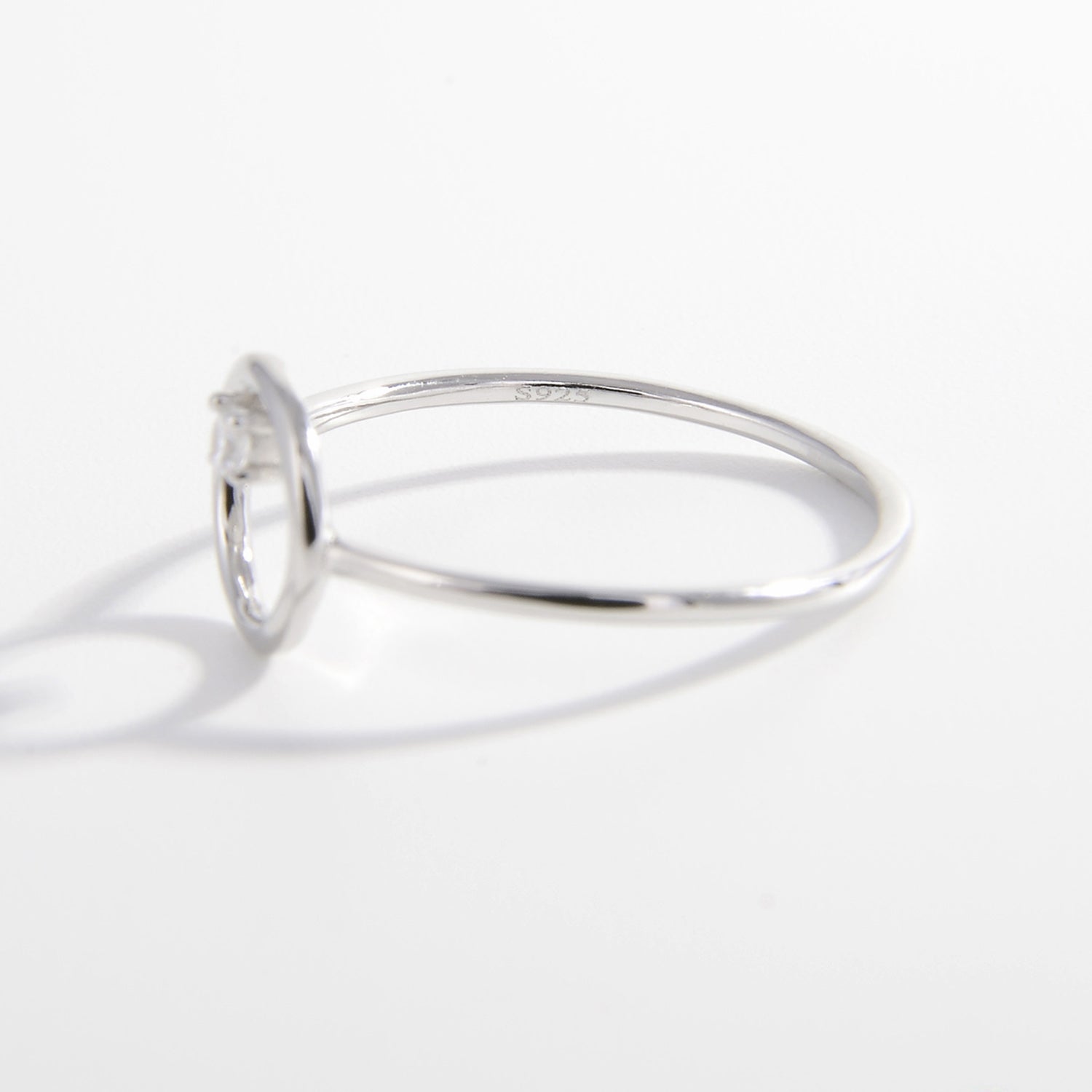 Zircon Circle 925 Sterling Silver Ring - ClozArt