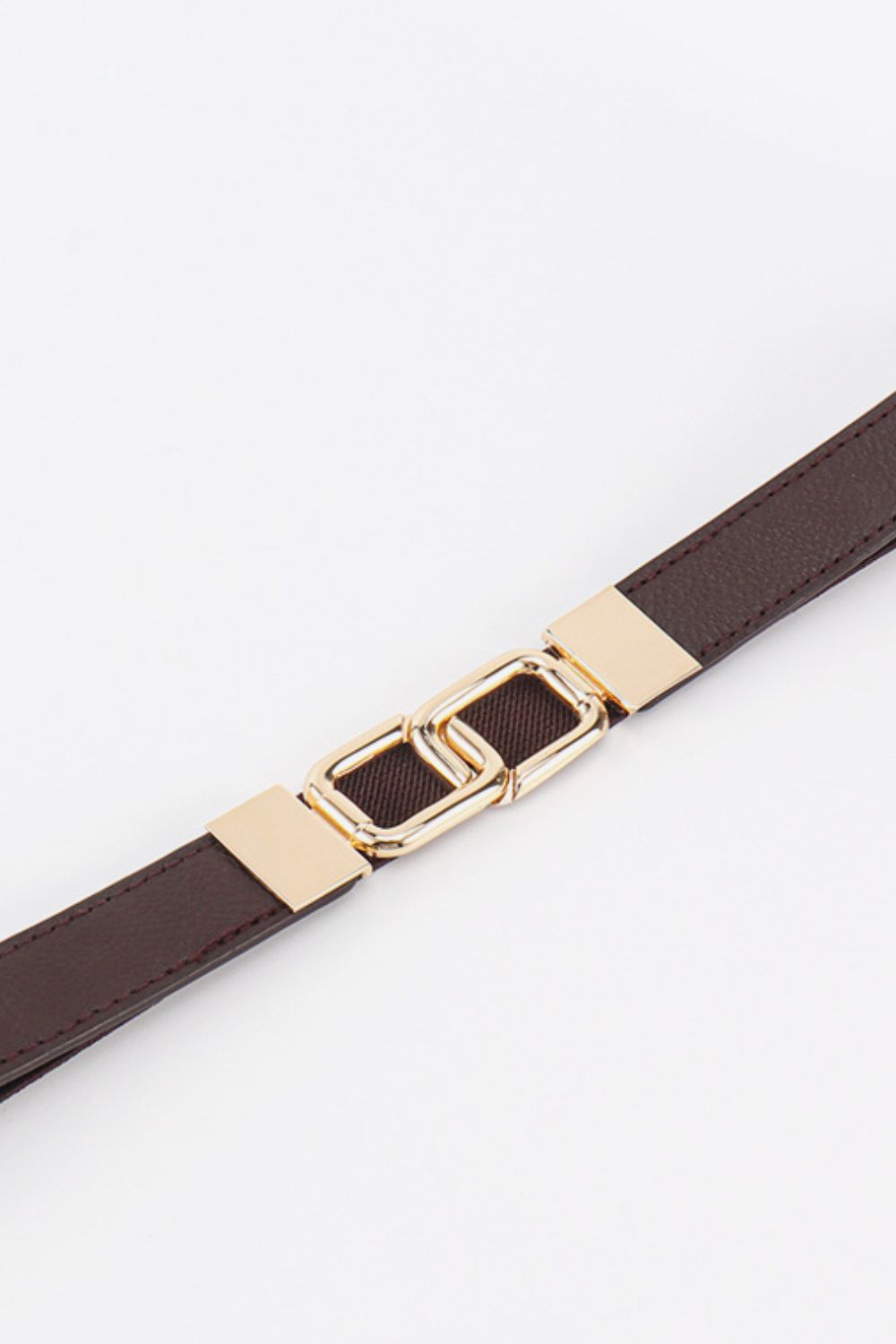 Geometric Double Buckle Elastic Belt - ClozArt