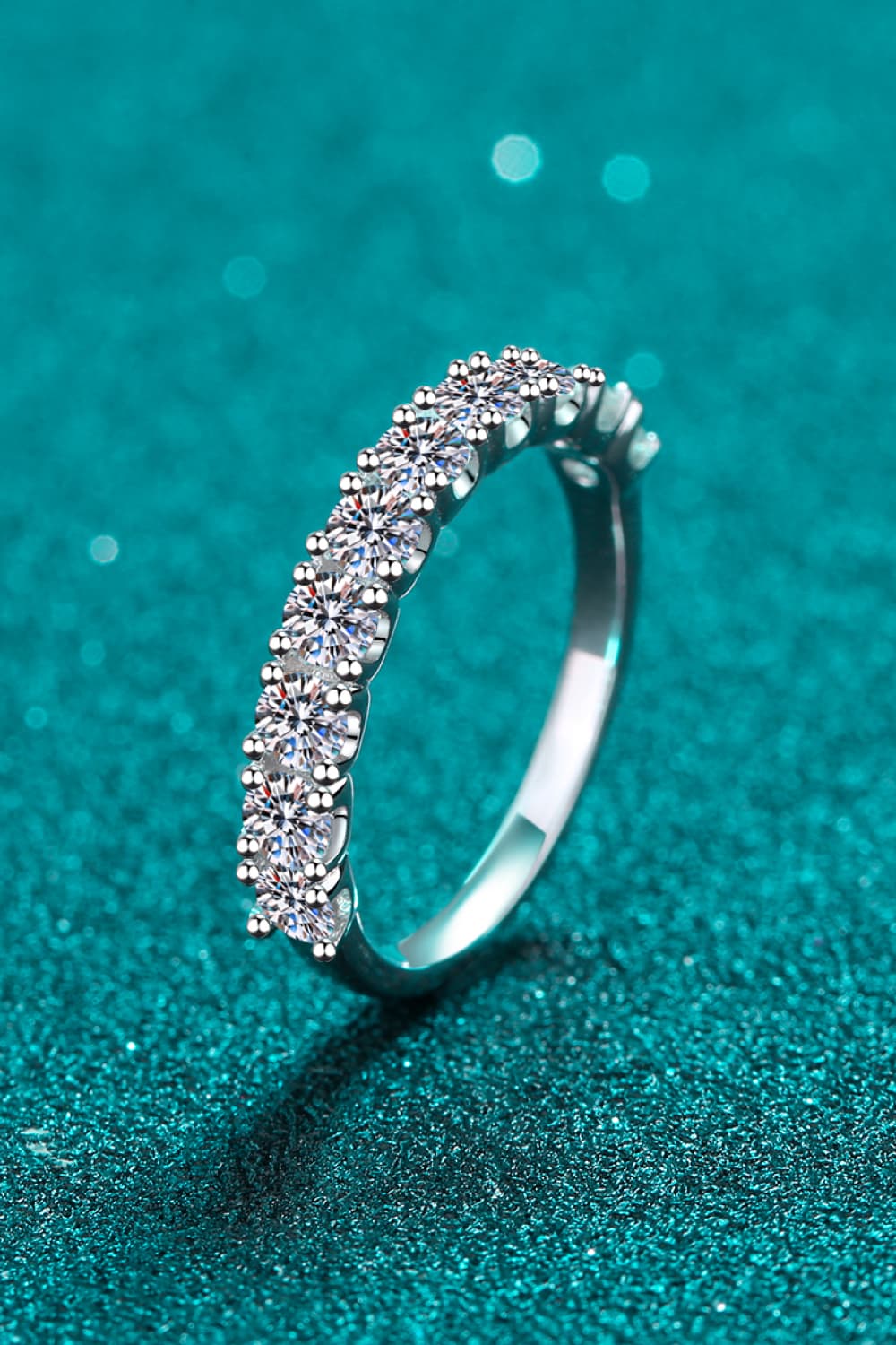 1 Carat Moissanite Half-Eternity Ring - ClozArt