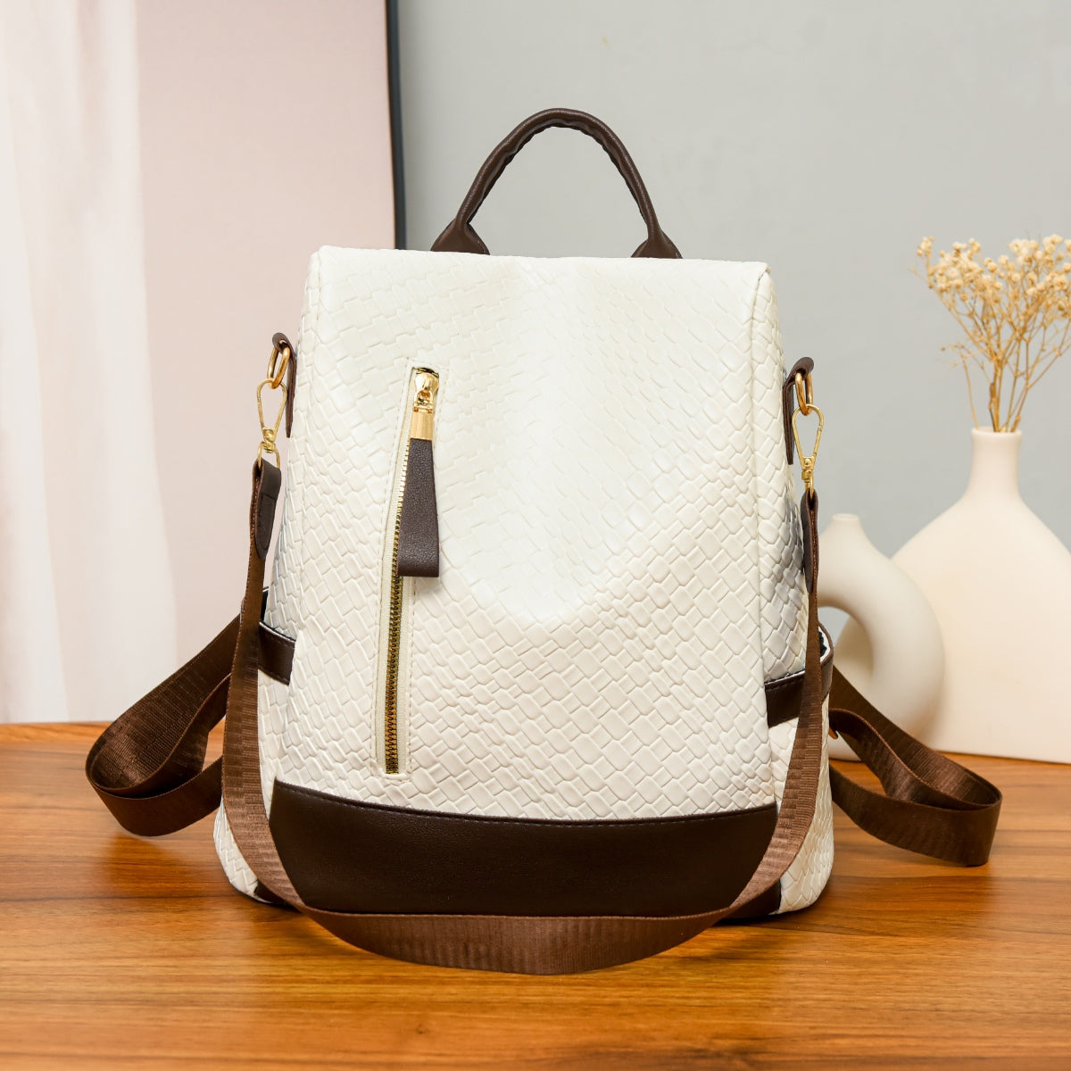 PU Leather Backpack Bag - ClozArt