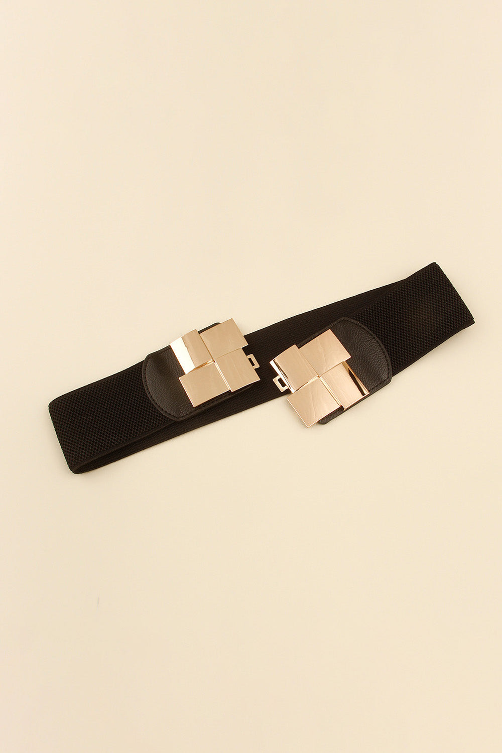 Geometric Buckle Elastic Wide Belt - ClozArt