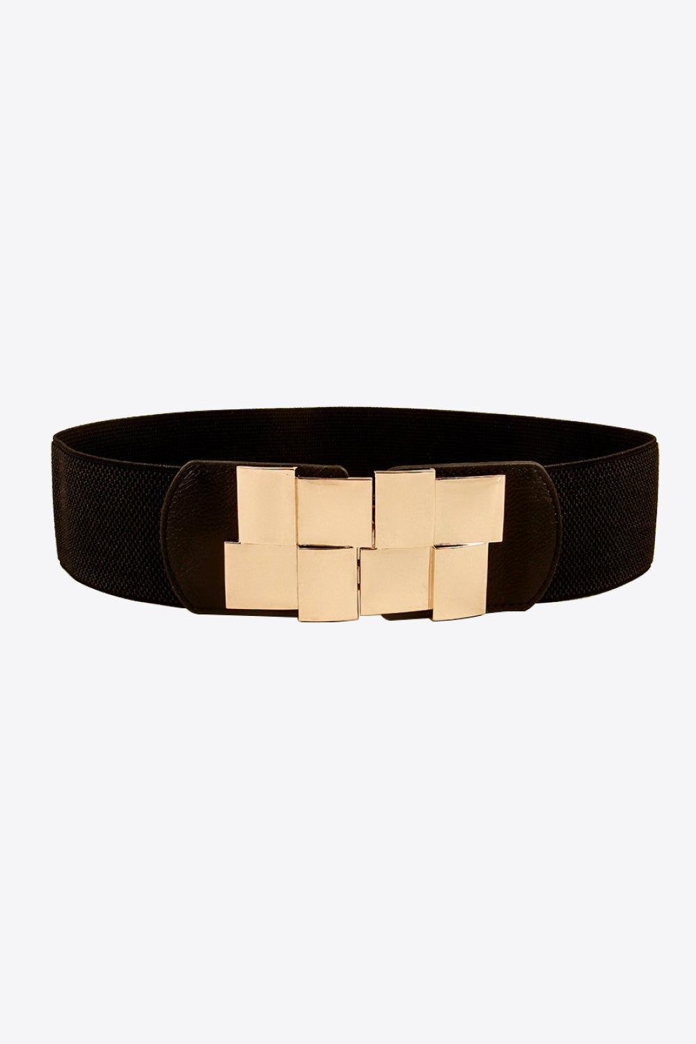 Geometric Buckle Elastic Wide Belt - ClozArt