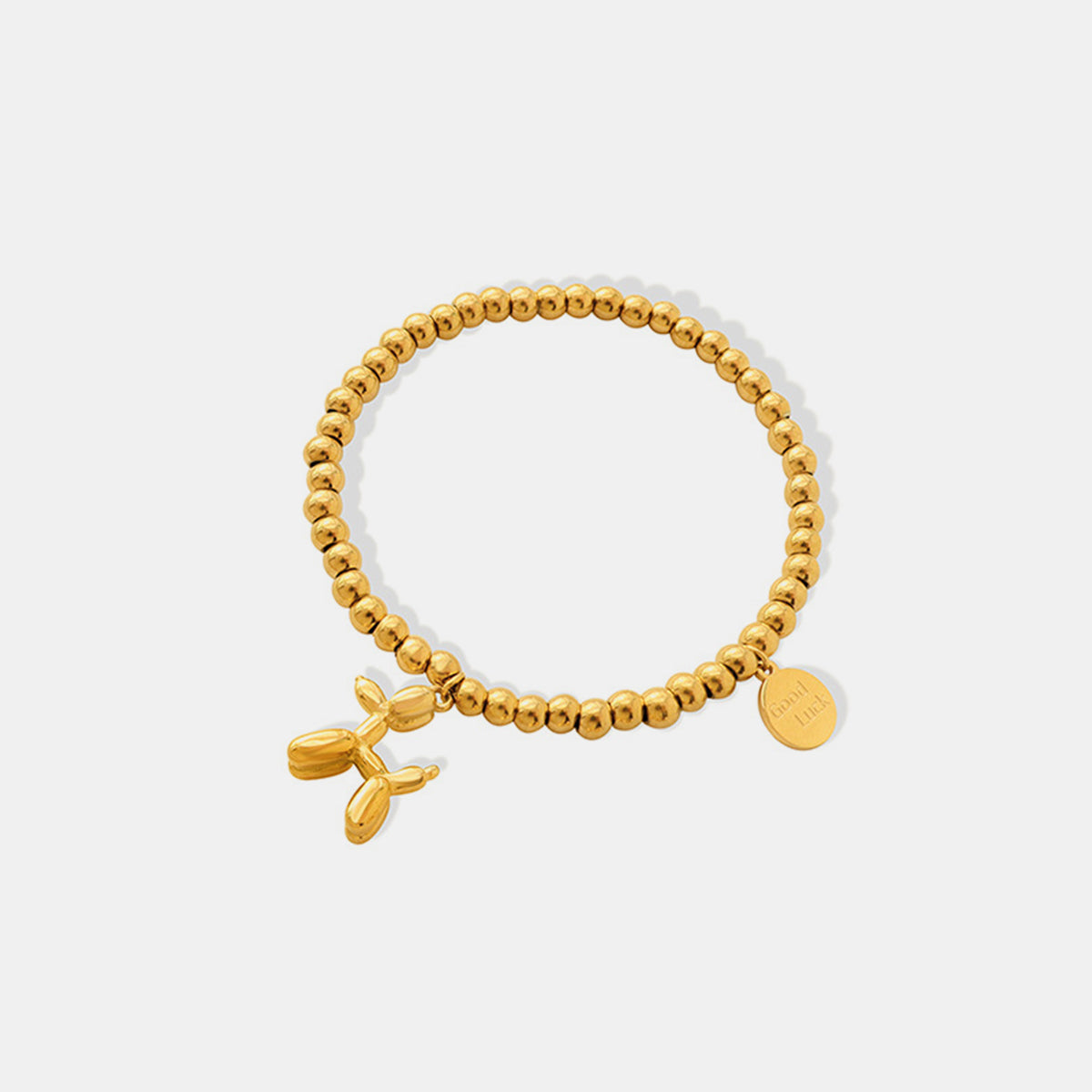 18K Gold-Plated Titanium Steel Puppy Shape Charm Bracelet - ClozArt