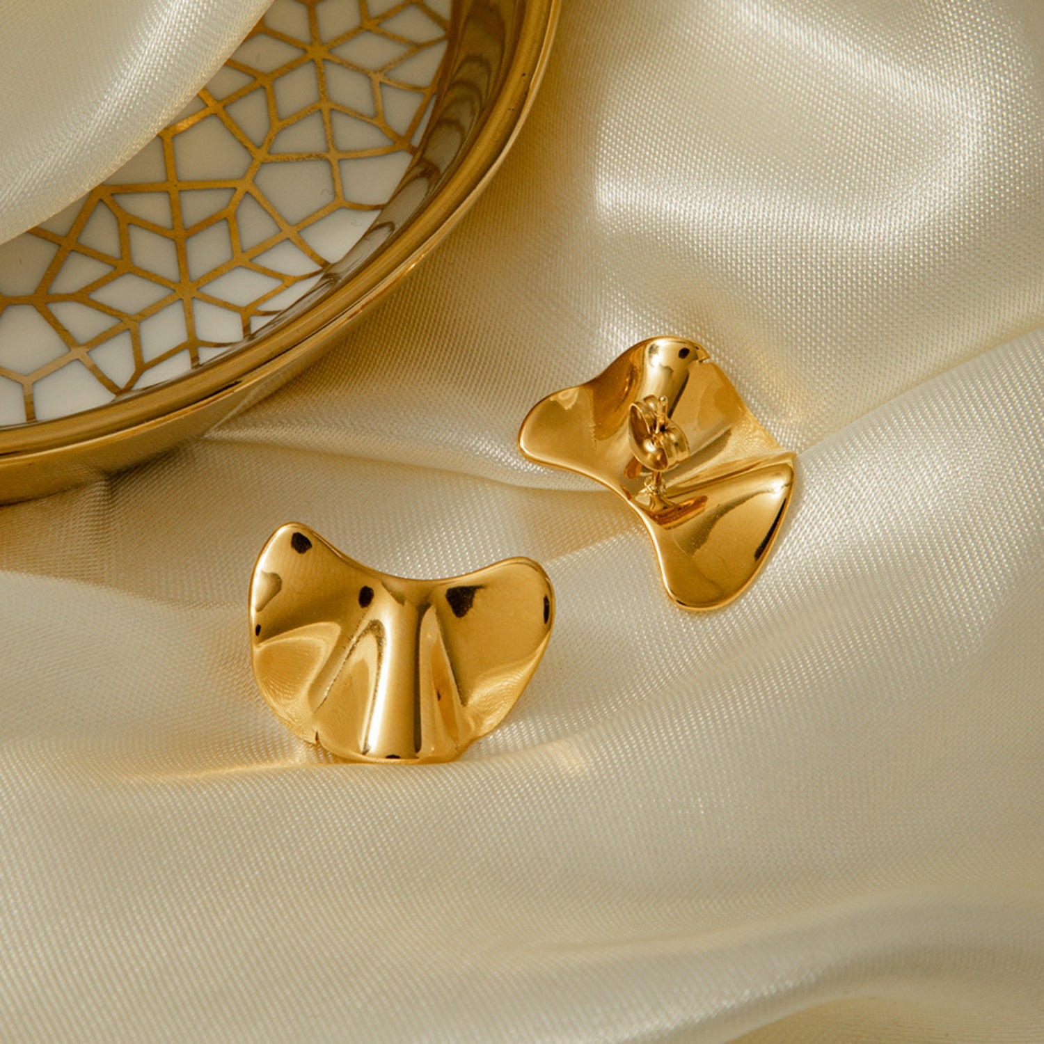 Irregular 18K Gold-Plated Earrings - ClozArt