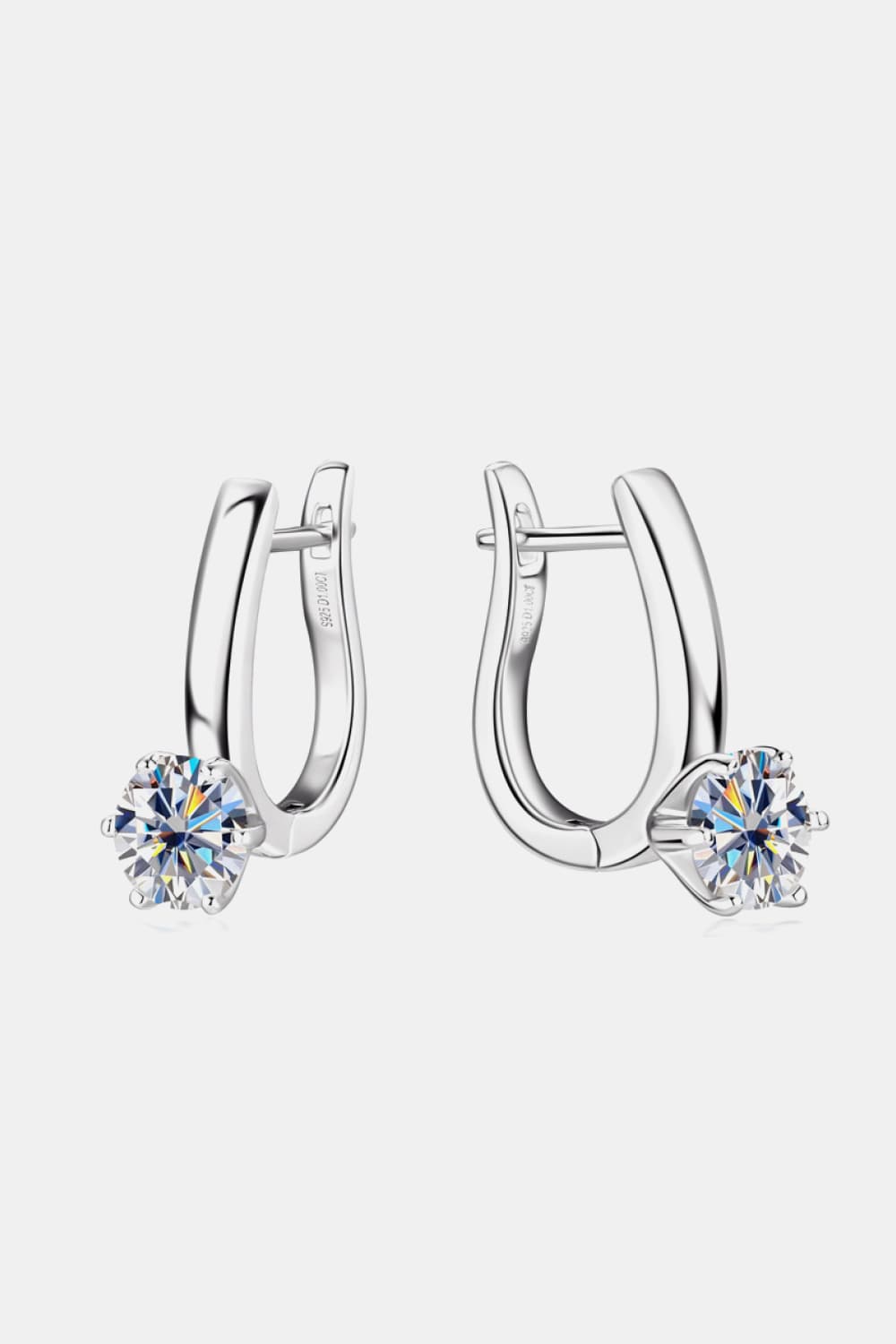 2 Carat Moissanite 925 Sterling Silver Earrings - ClozArt