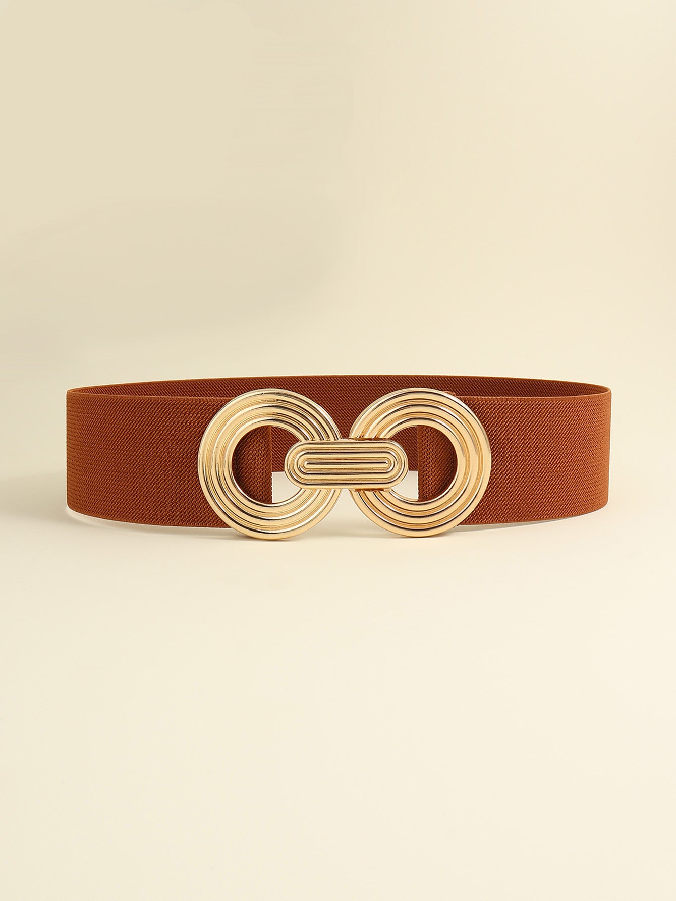 Geometric Buckle Elastic Wide Belt - ClozArt