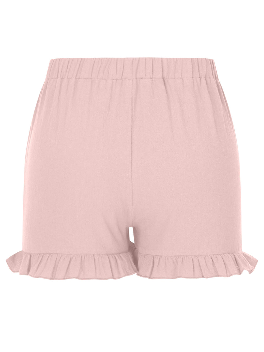 Frill Elastic Waist Shorts - ClozArt