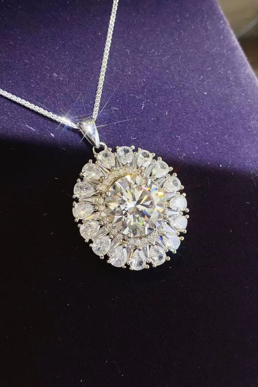 5 Carat Moissanite 925 Sterling Silver Necklace - ClozArt