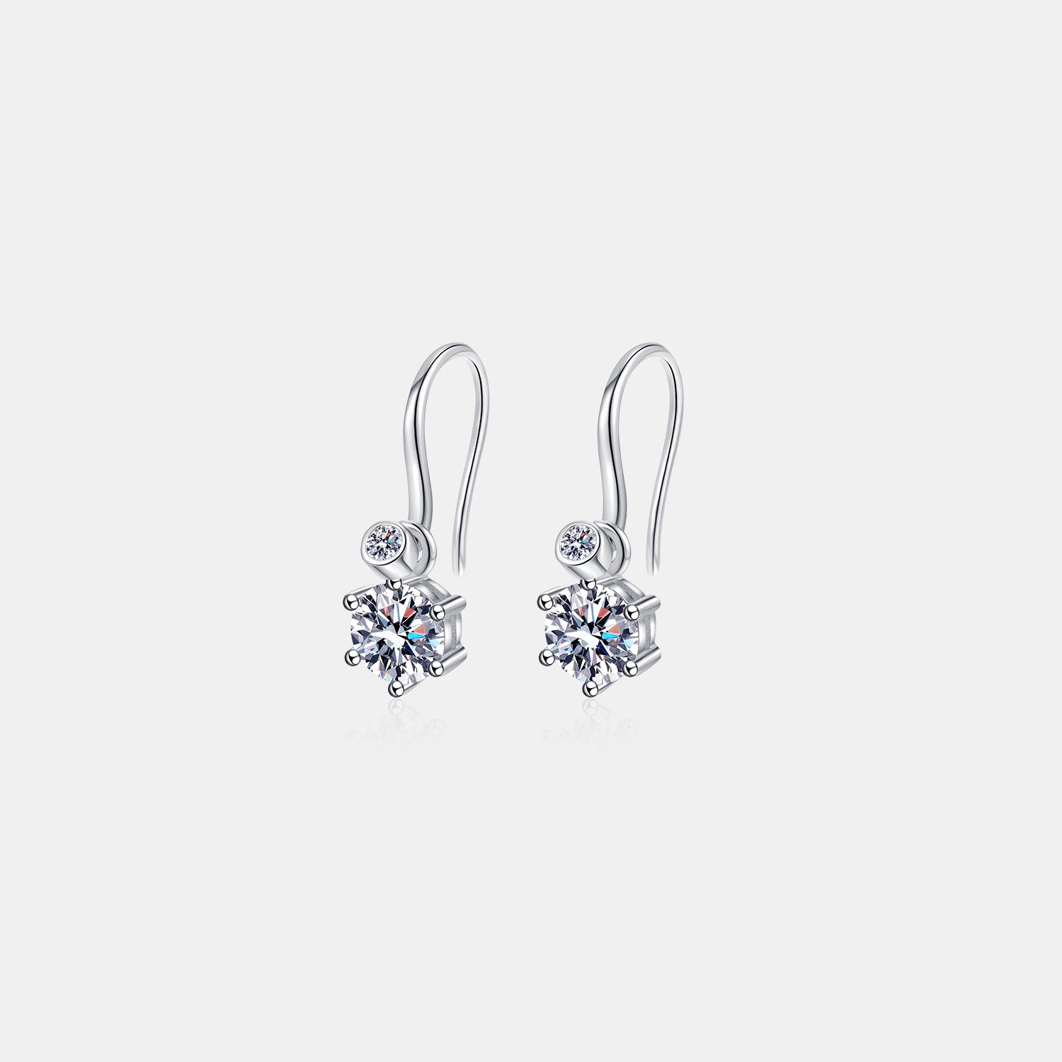 2 Carat Moissanite 925 Sterling Silver Earrings - ClozArt