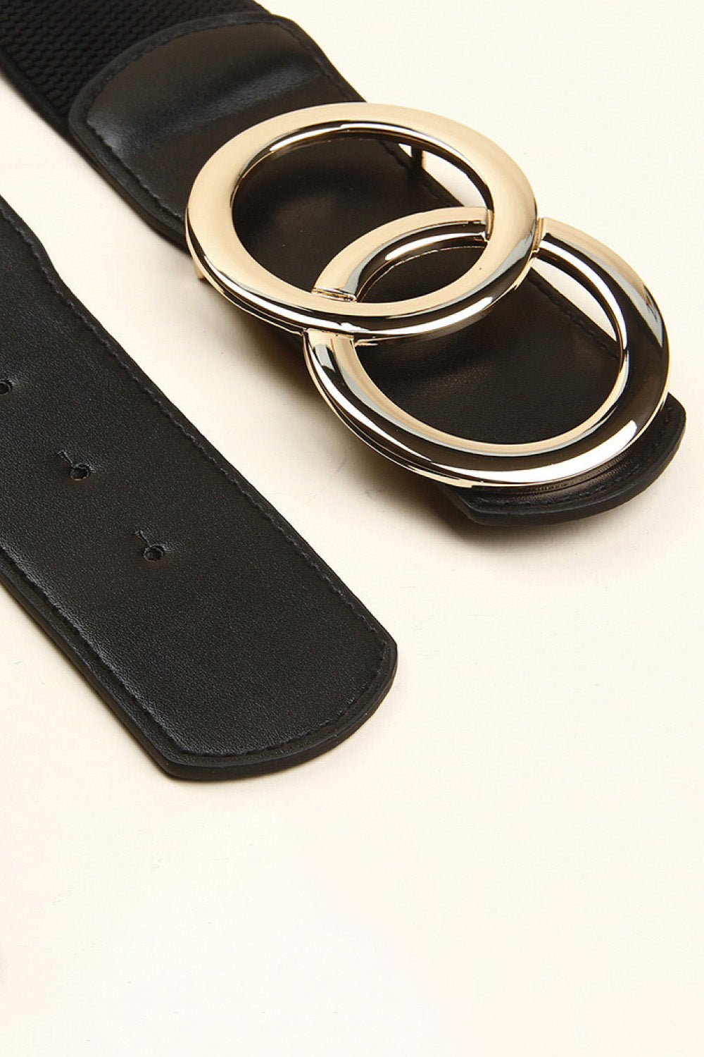 Zinc Alloy Buckle Elastic PU Belt - ClozArt