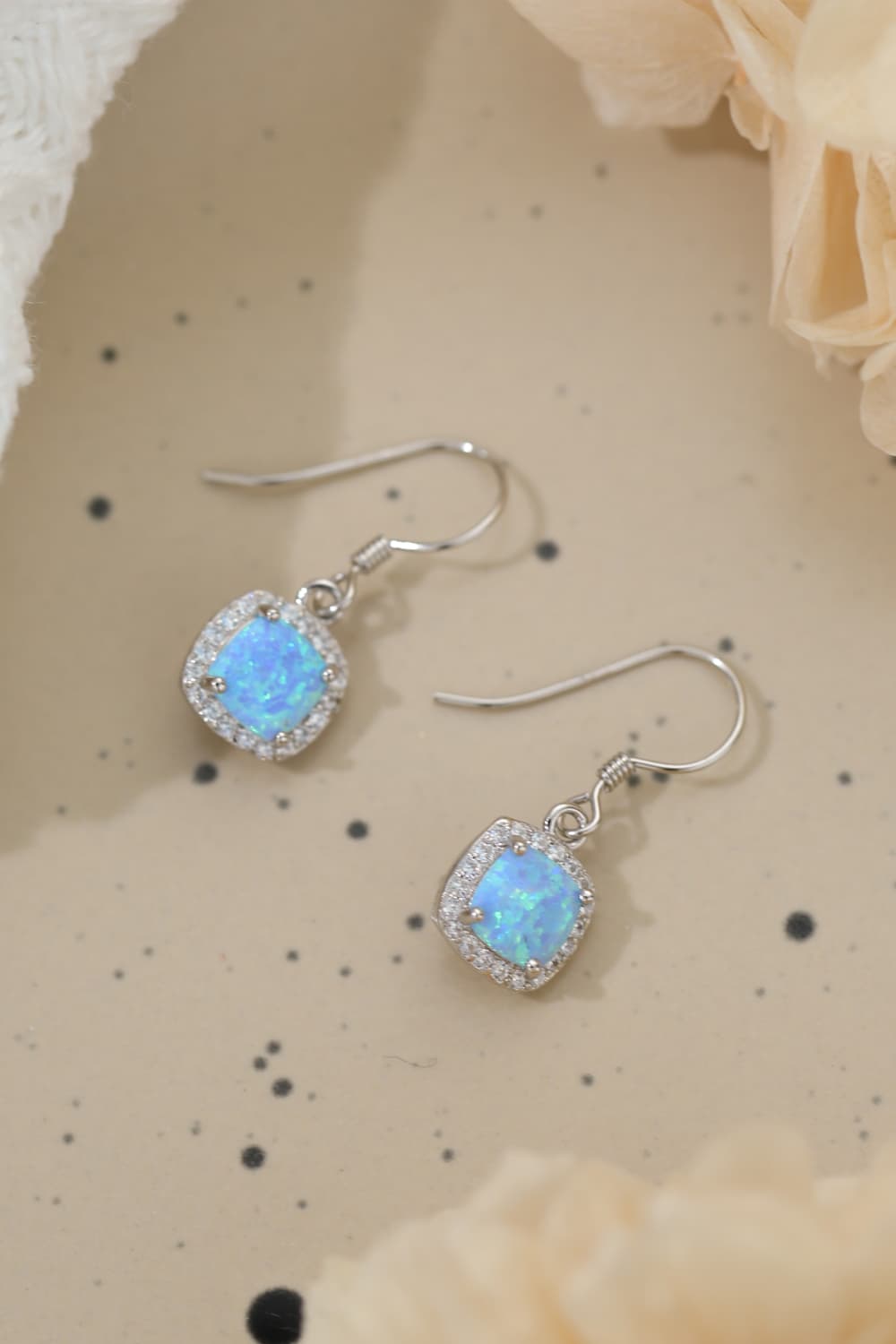 Opal Square Drop Earrings - ClozArt