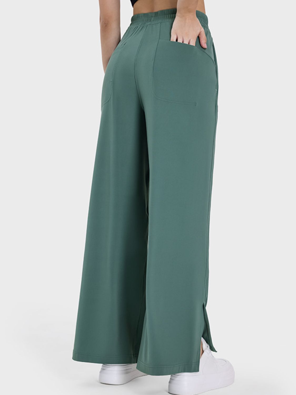 Millennia Slit Wide Leg Active Pants - ClozArt