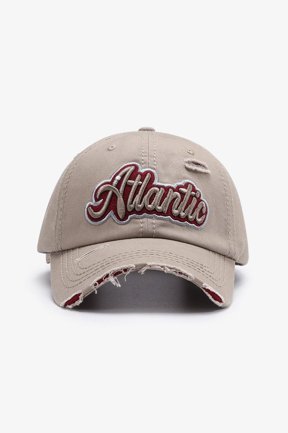 ATLANTIC Graphic Distressed Baseball Cap - ClozArt