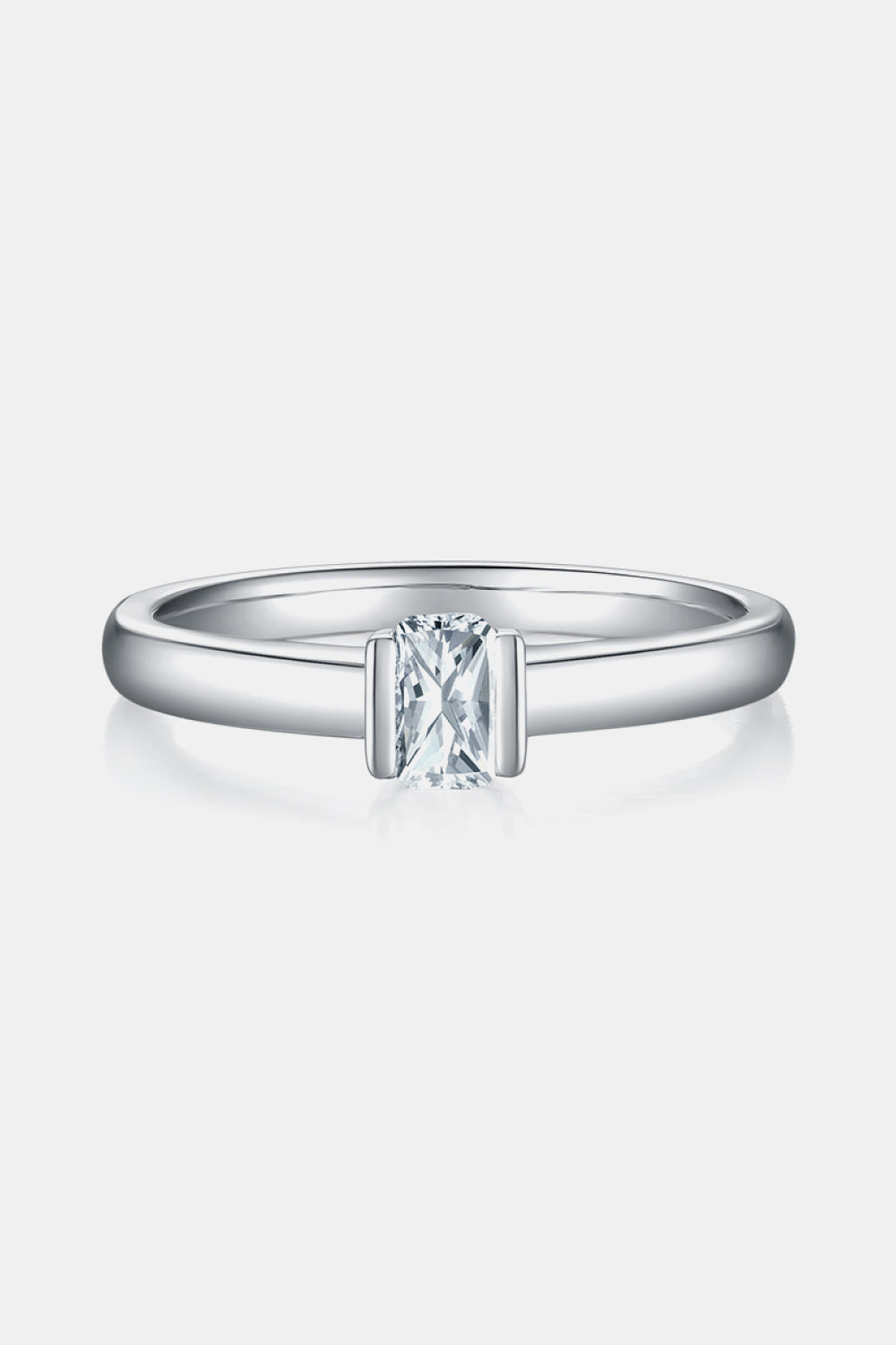 Moissanite 925 Sterling Silver Solitaire Ring - ClozArt