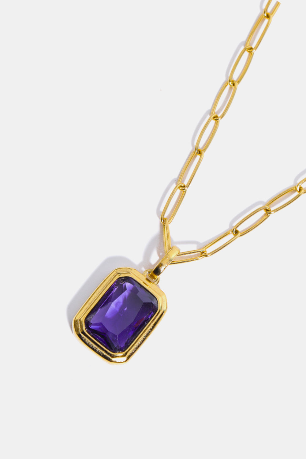 Zircon 18K Gold-Plated Geometrical Shape Pendant Necklace - ClozArt