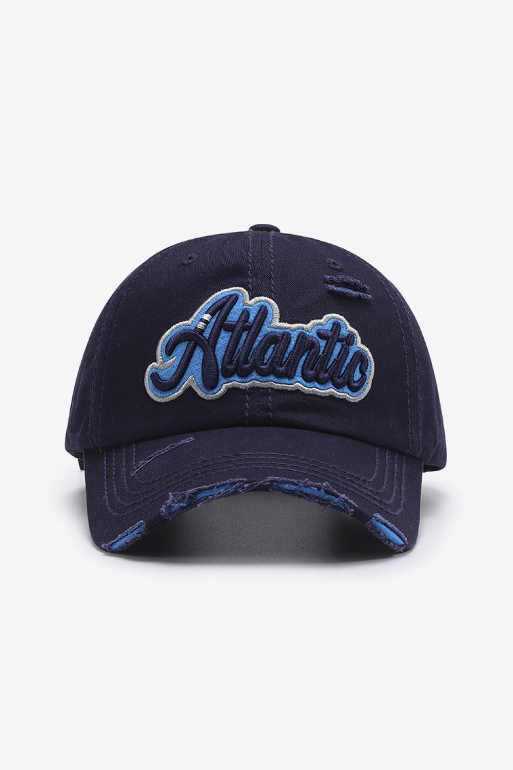 ATLANTIC Graphic Distressed Baseball Cap - ClozArt