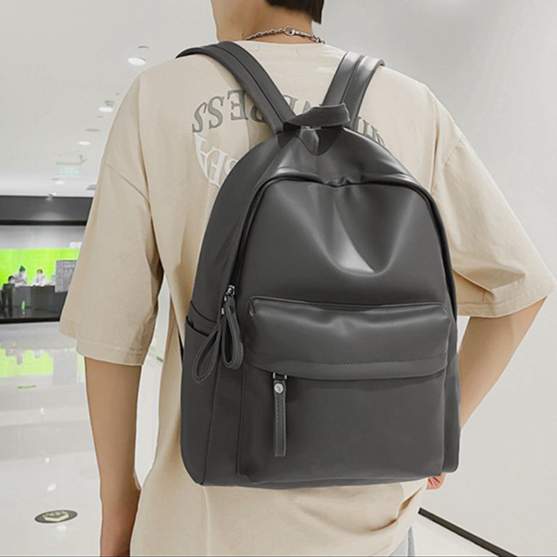 PU Leather Zip Backpack Bag - ClozArt