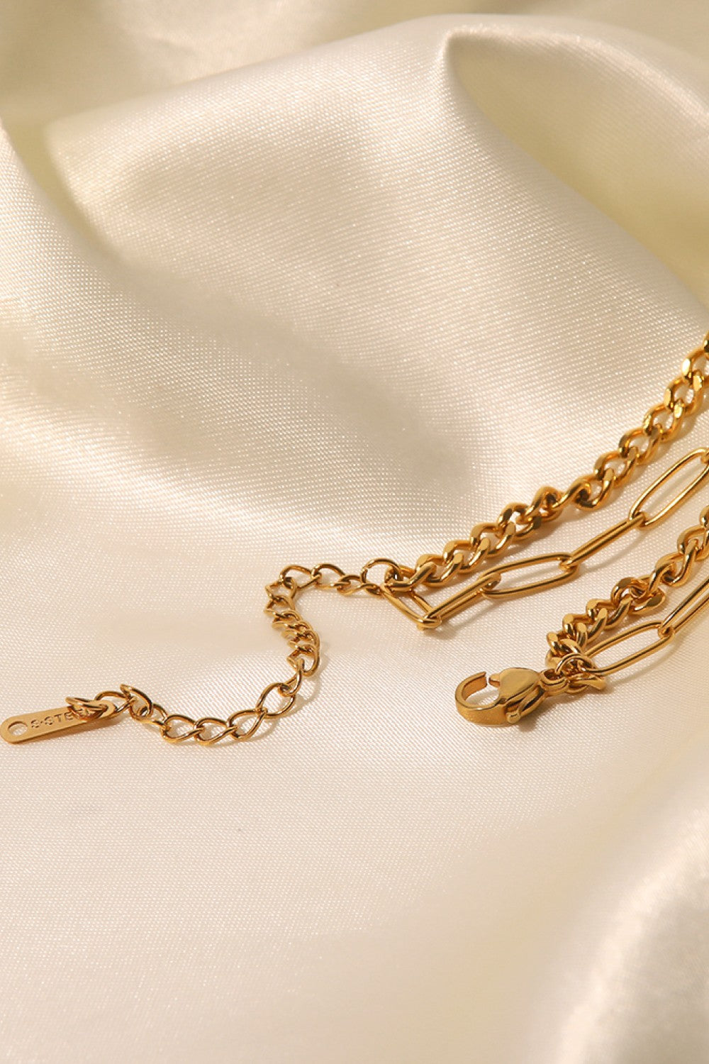 18K Gold Plated Layered Chain Necklace - ClozArt