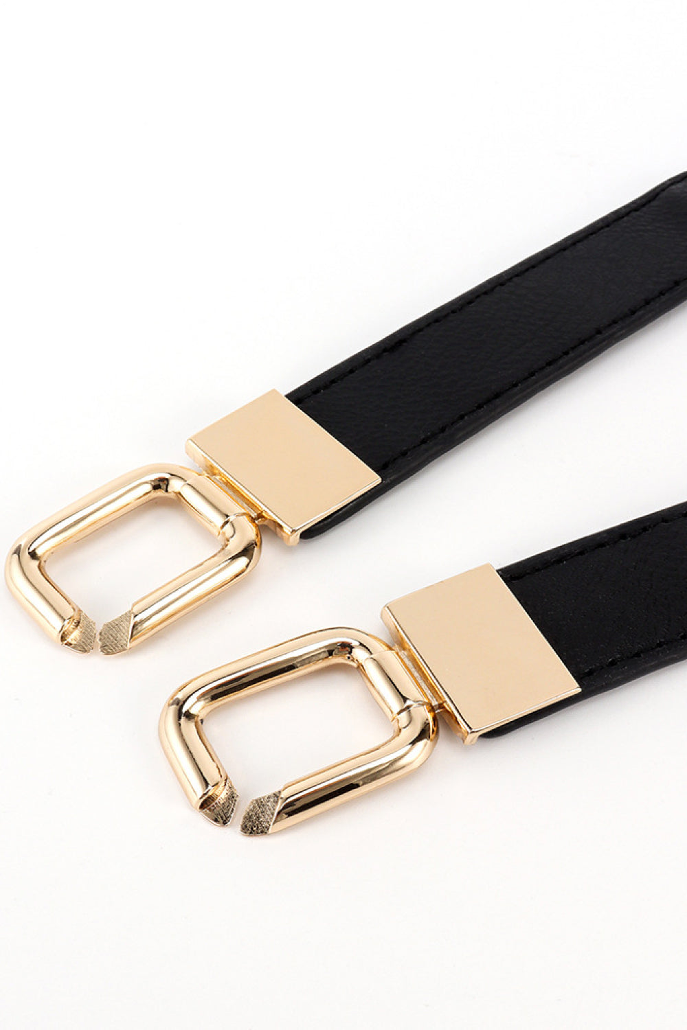 Geometric Double Buckle Elastic Belt - ClozArt