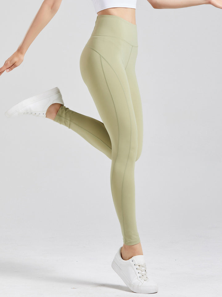 Wide Waistband Active Leggings - ClozArt