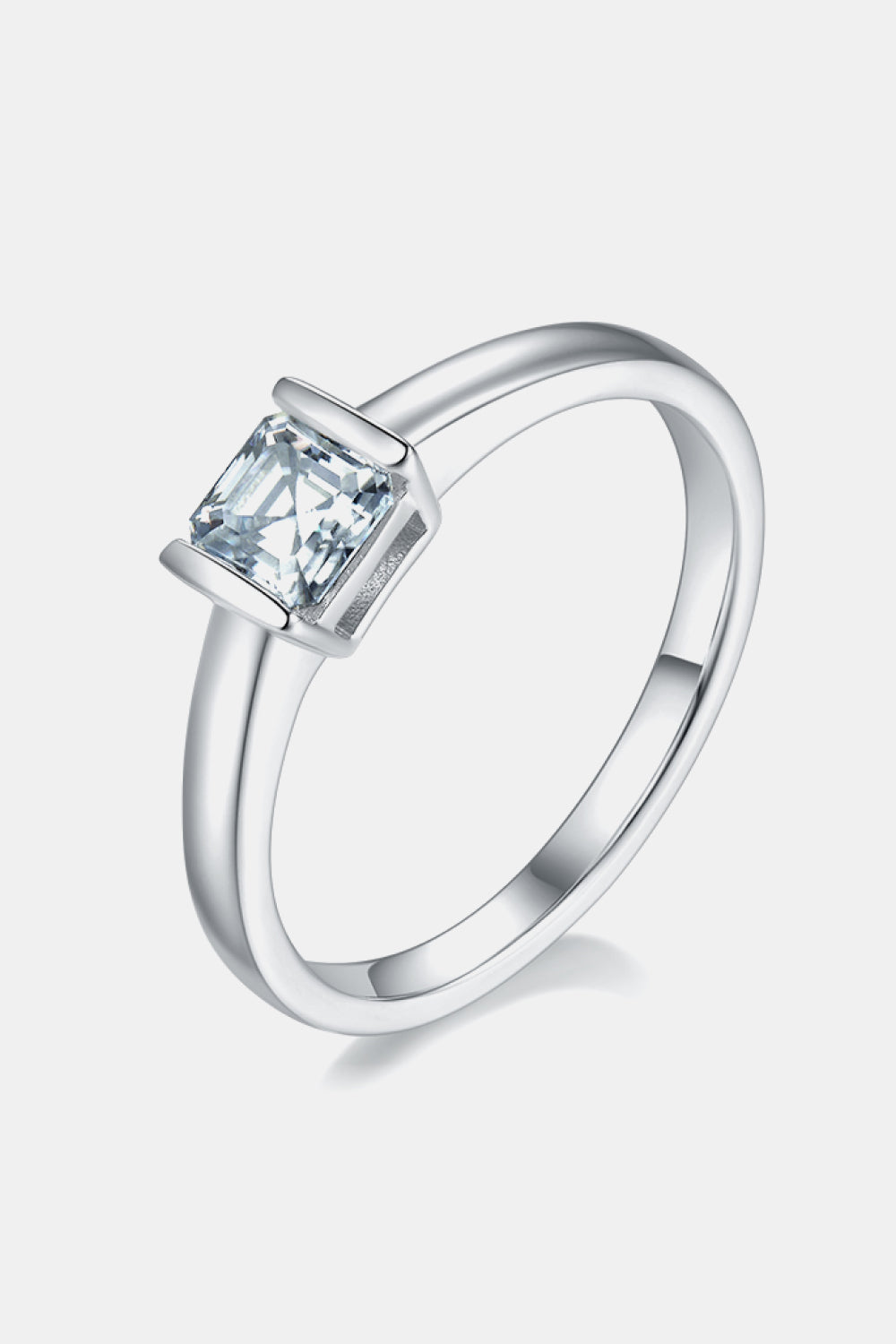 Moissanite 925 Sterling Silver Solitaire Ring - ClozArt