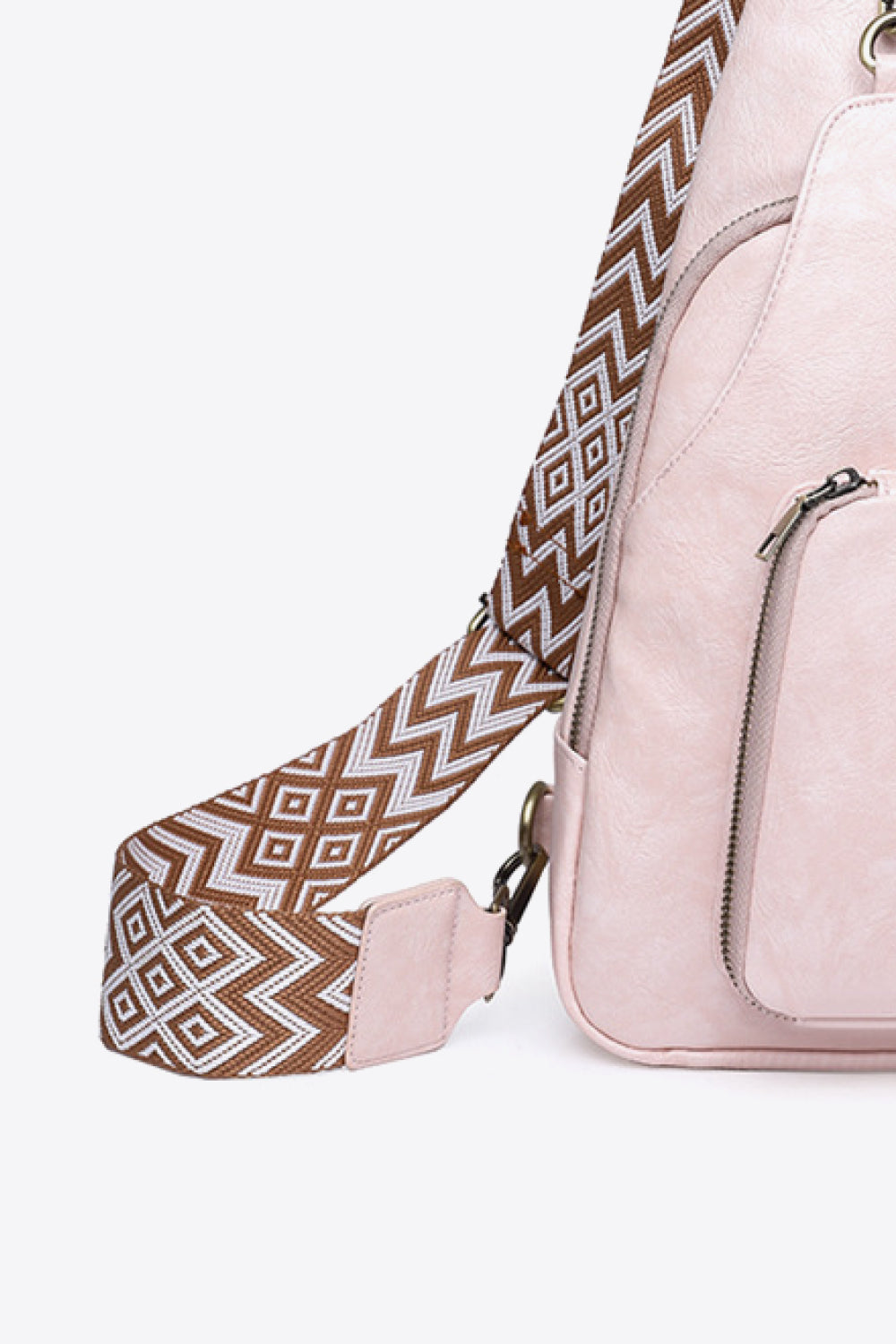 Adored Take A Trip PU Leather Sling Bag - ClozArt