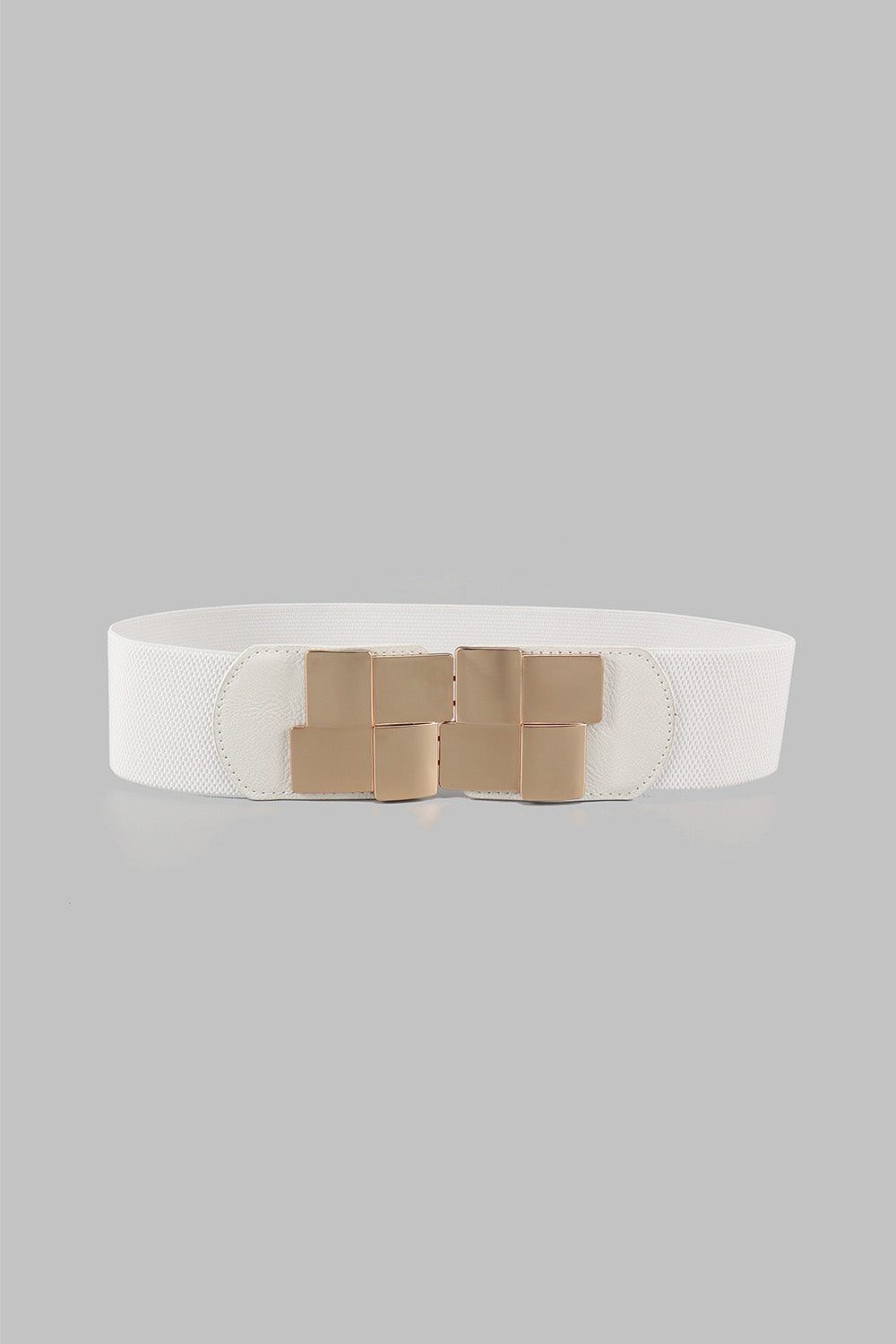 Geometric Buckle Elastic Wide Belt - ClozArt