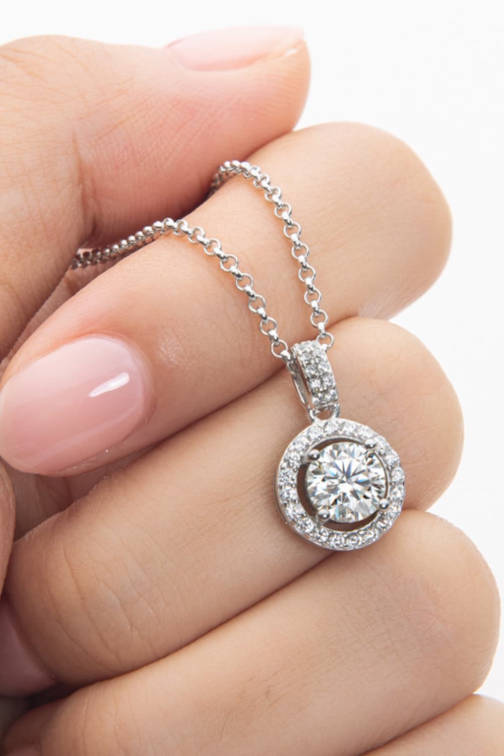 Zircon Pendant 925 Sterling Silver Necklace - ClozArt