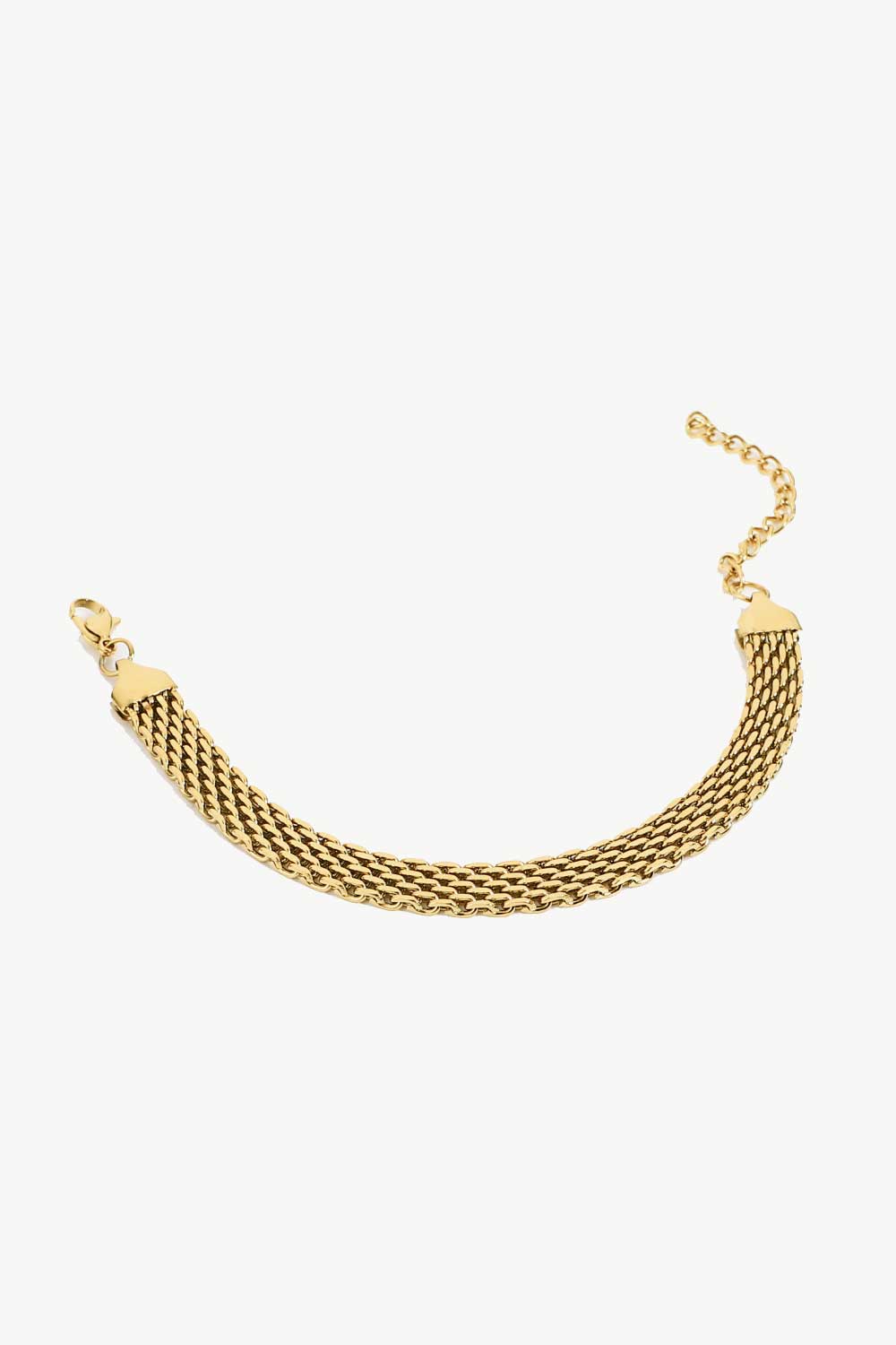 18K Gold-Plated Wide Chain Bracelet - ClozArt