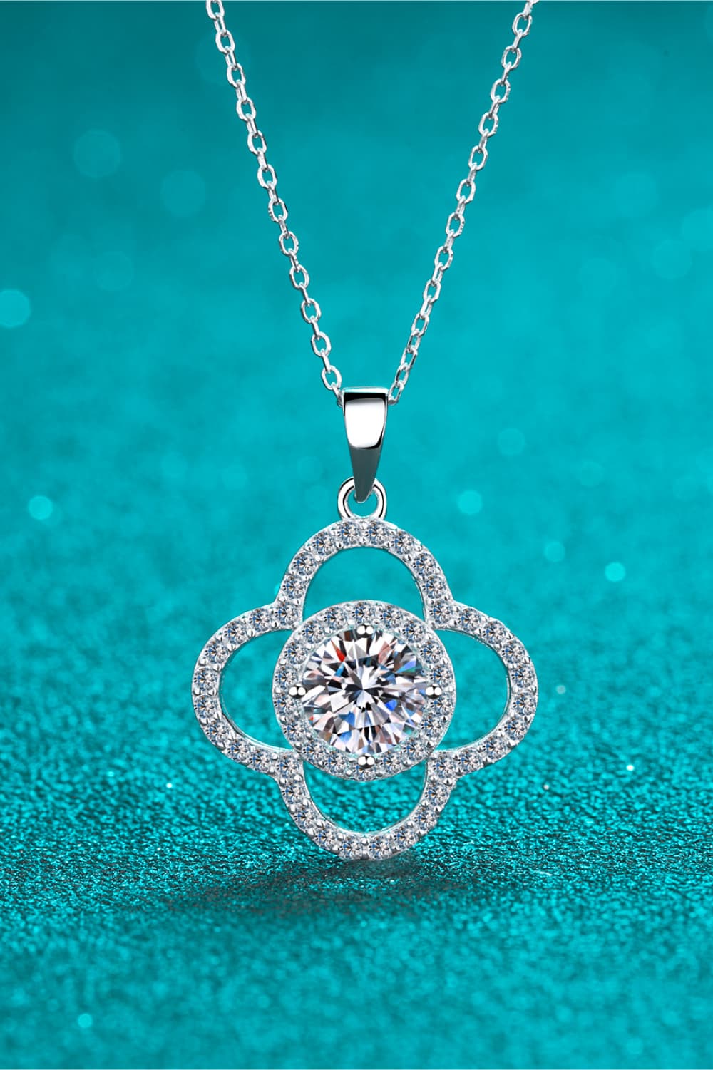 1 Carat Moissanite 925 Sterling Silver Necklace - ClozArt