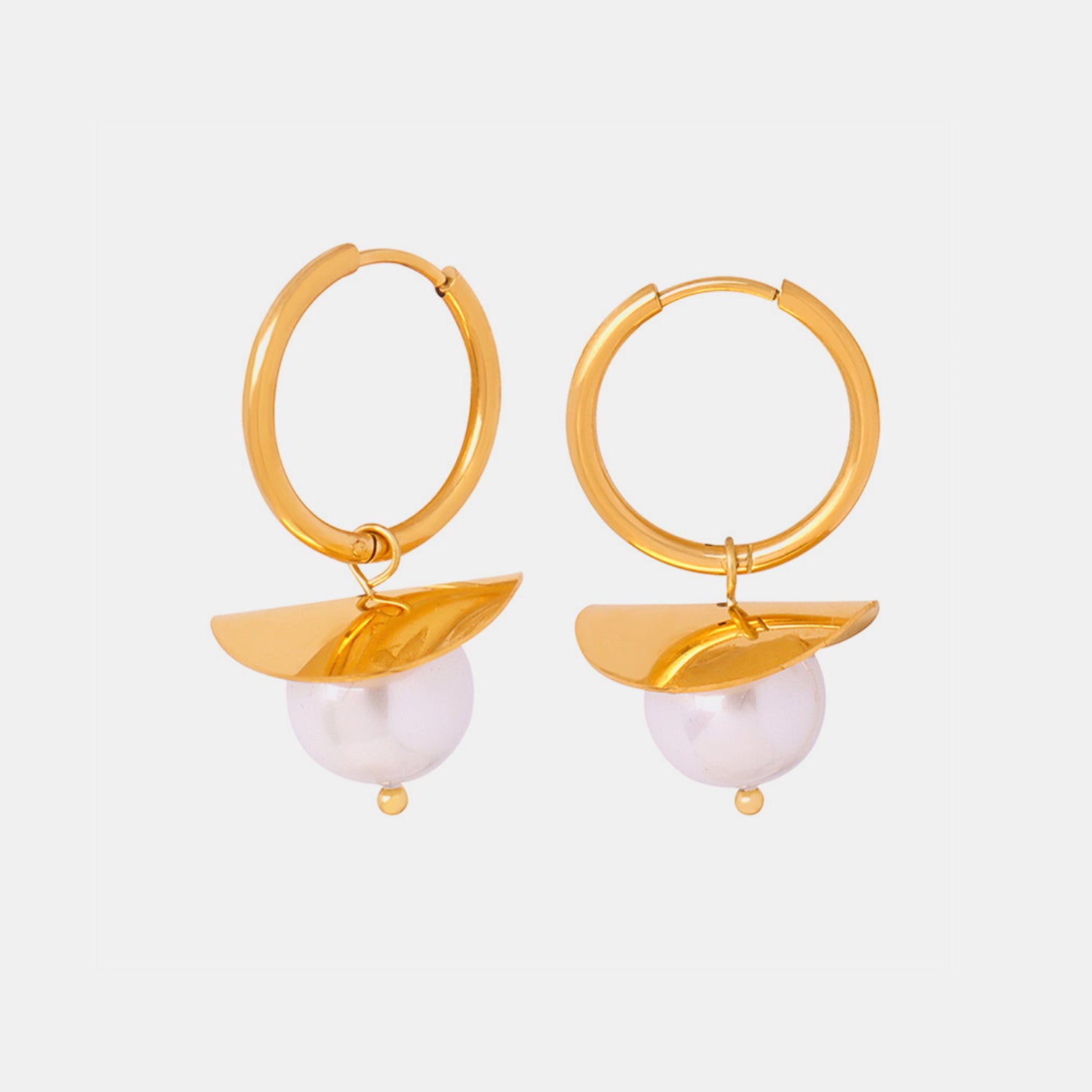 18K Gold-Plated Bead Dangle Earrings - ClozArt