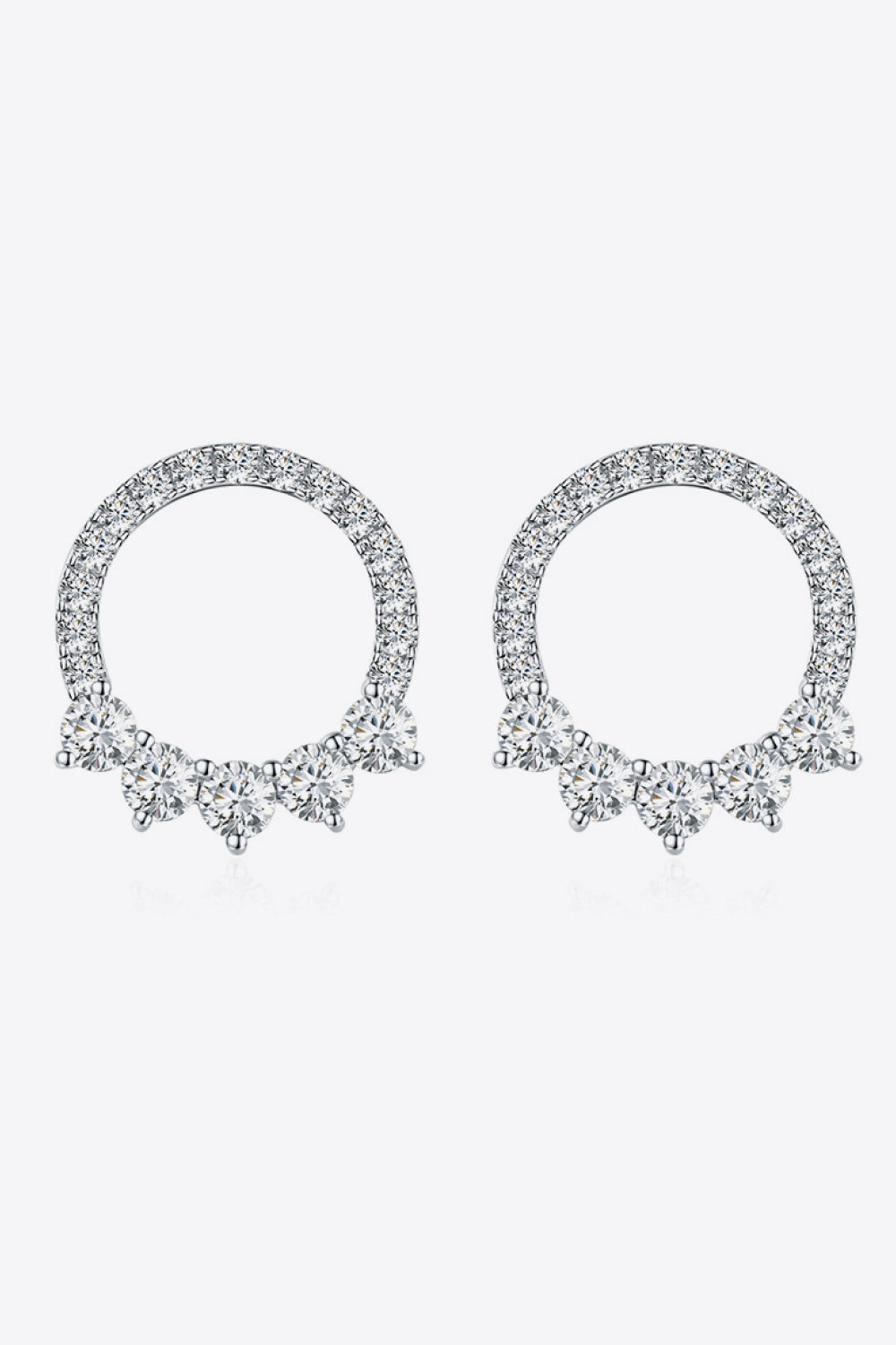 Moissanite Platinum-Plated Earrings - ClozArt