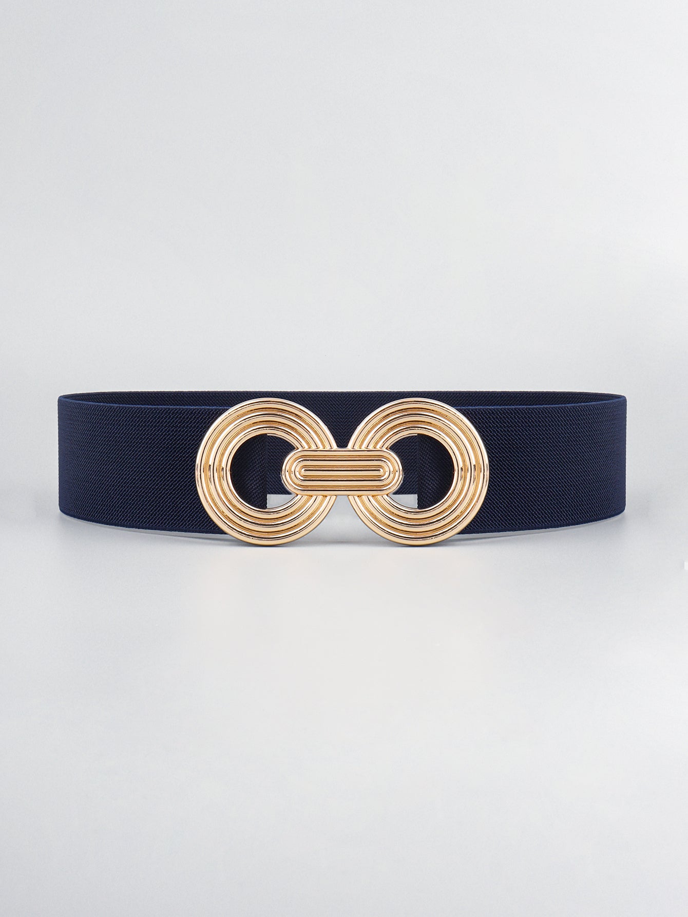 Geometric Buckle Elastic Wide Belt - ClozArt