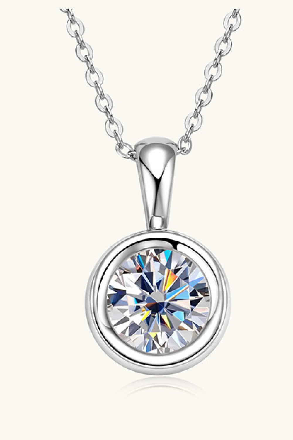 2 Carat Moissanite 925 Sterling Silver Necklace - ClozArt