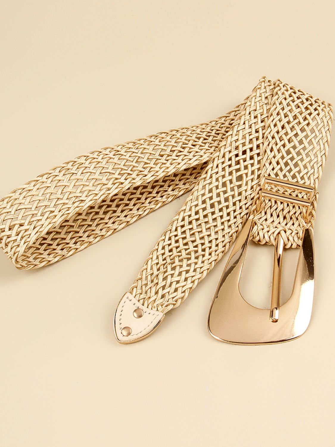 Irregular Buckle Braid Belt - ClozArt