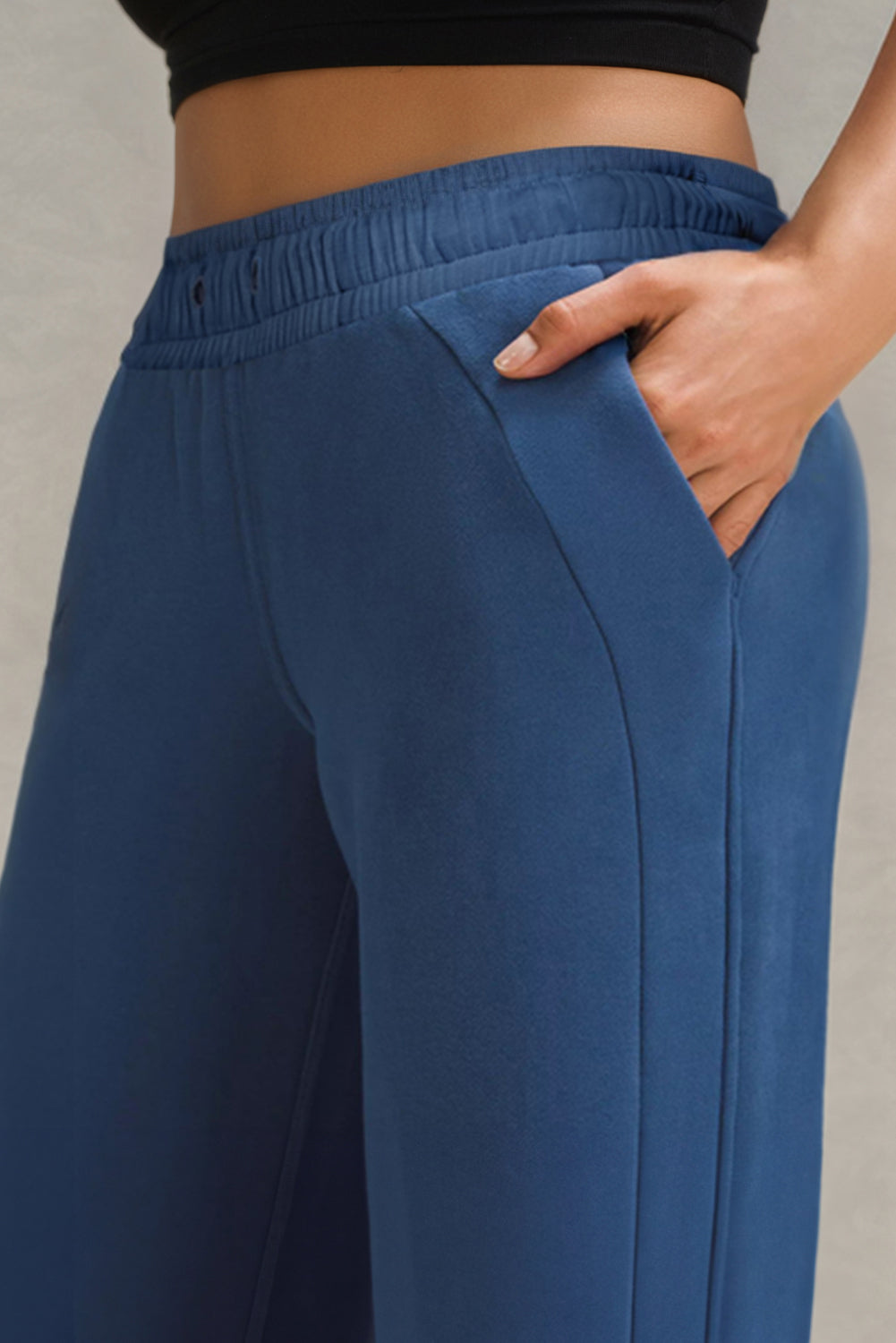 Drawstring Wide Leg Active Pants - ClozArt