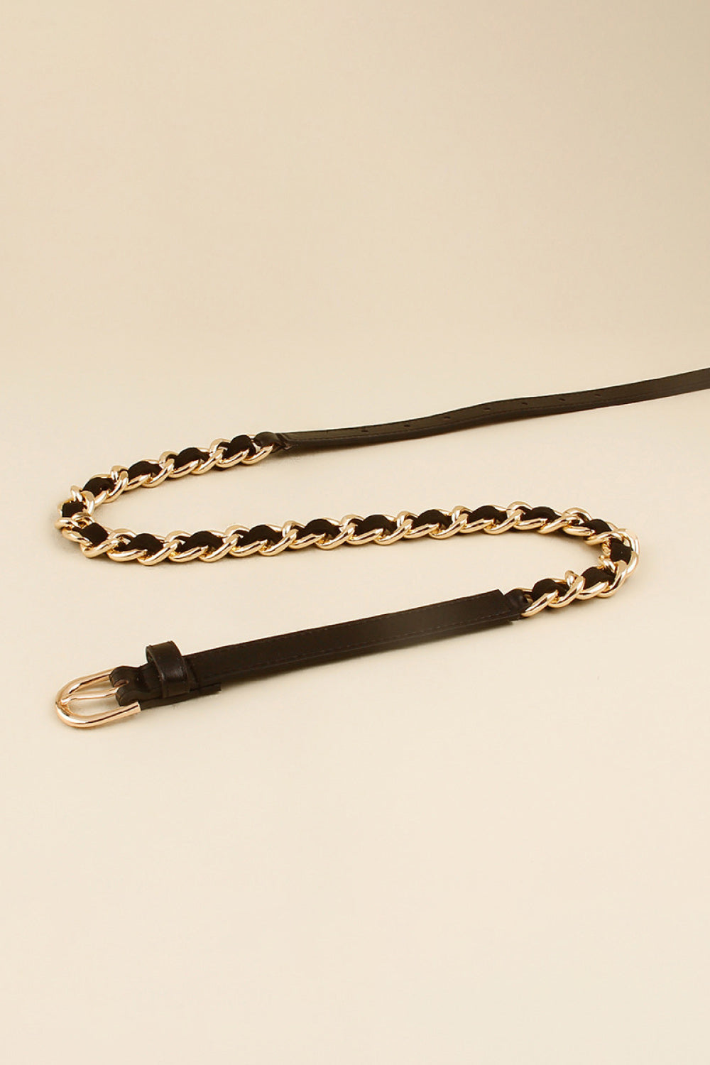 PU Chain Skinny Belt - ClozArt