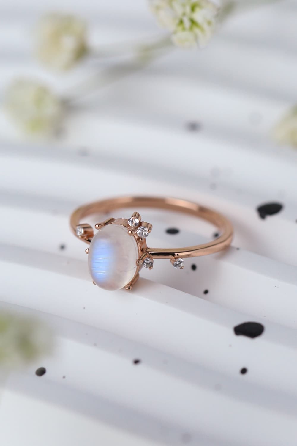 High Quality Natural Moonstone 925 Sterling Silver Ring - ClozArt