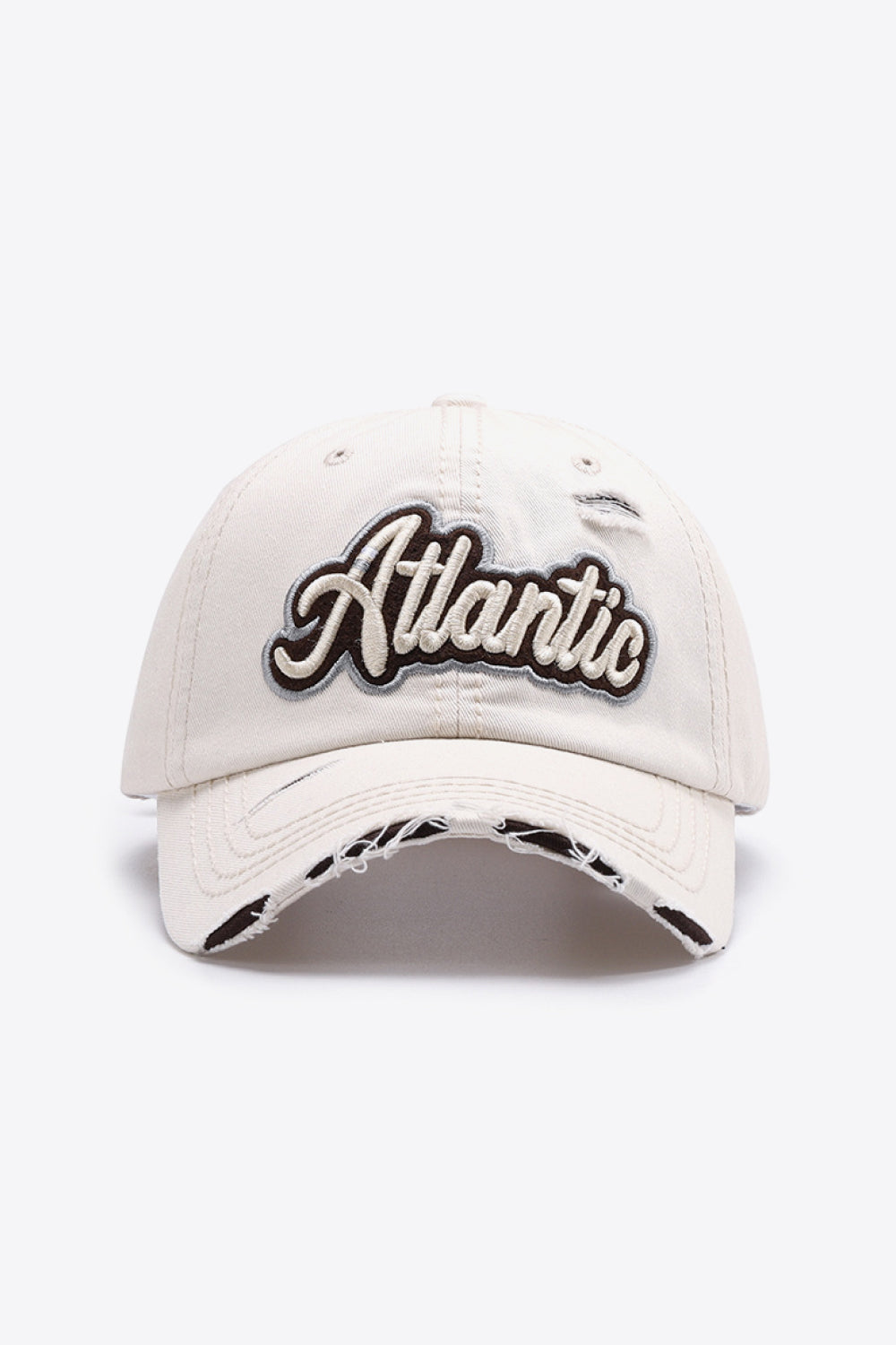 ATLANTIC Graphic Distressed Baseball Cap - ClozArt