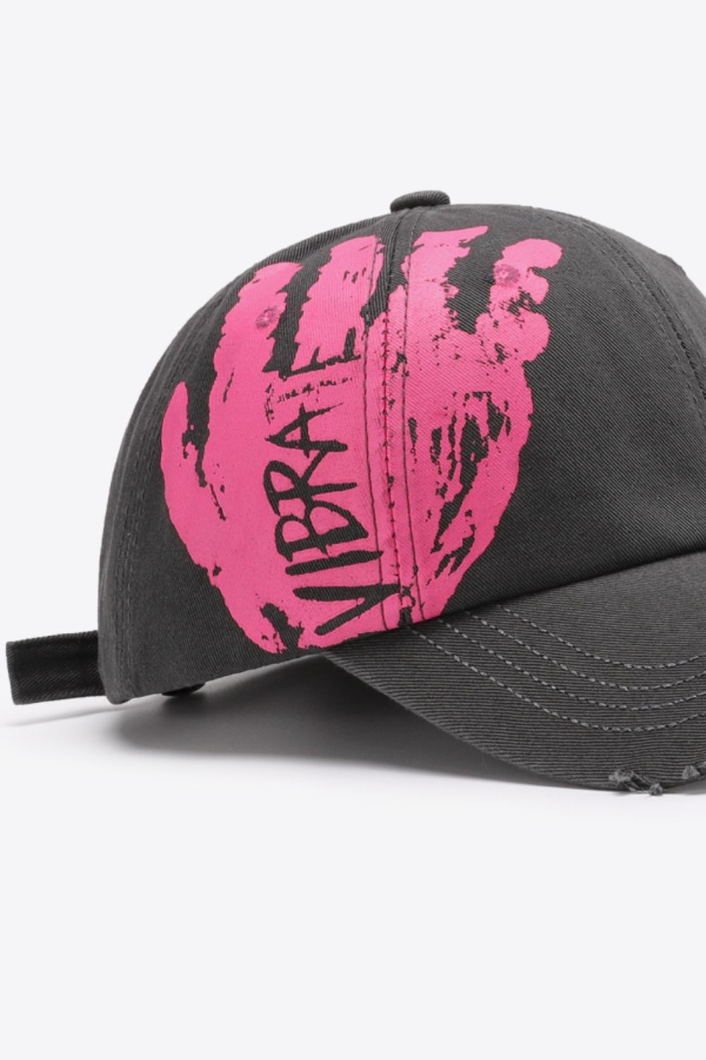 VIBRA Graphic Distressed Adjustable Baseball Cap - ClozArt