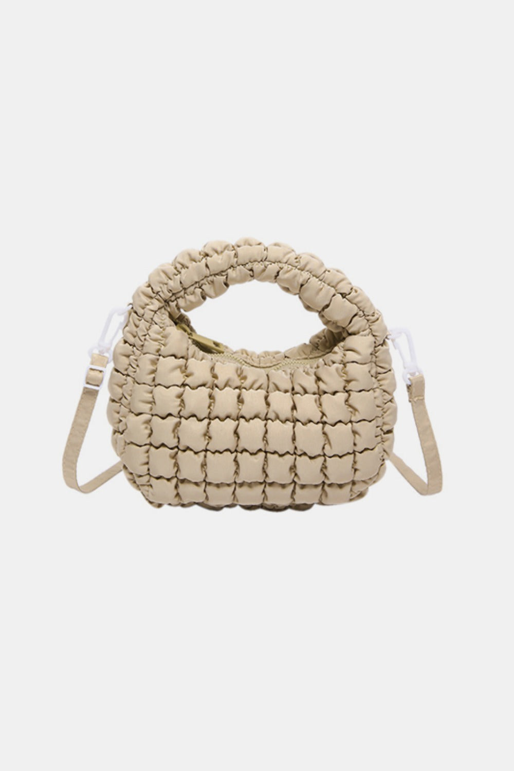 Quilted Puffy Removable Strap Crossbody Bag - ClozArt