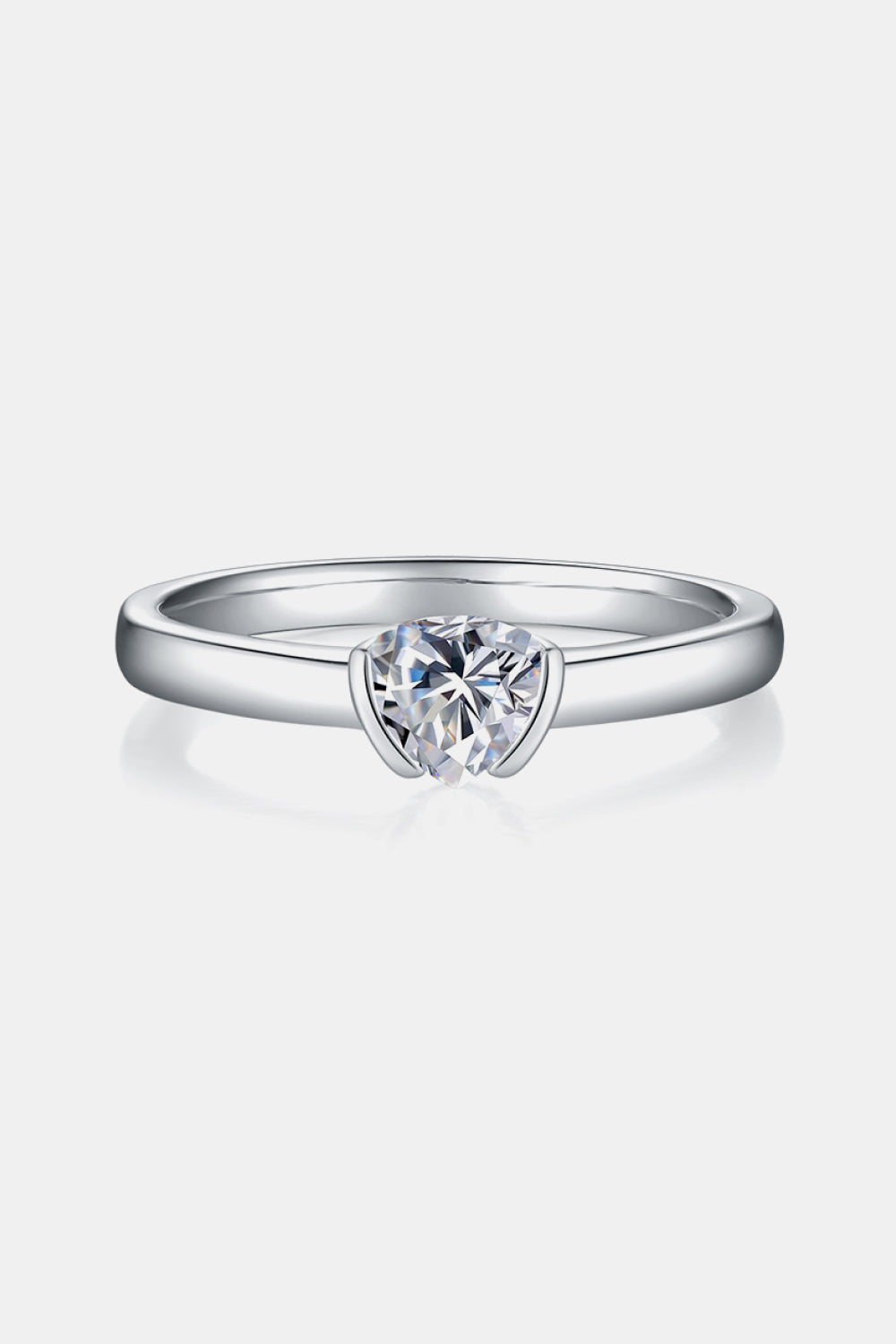 Moissanite 925 Sterling Silver Solitaire Ring - ClozArt