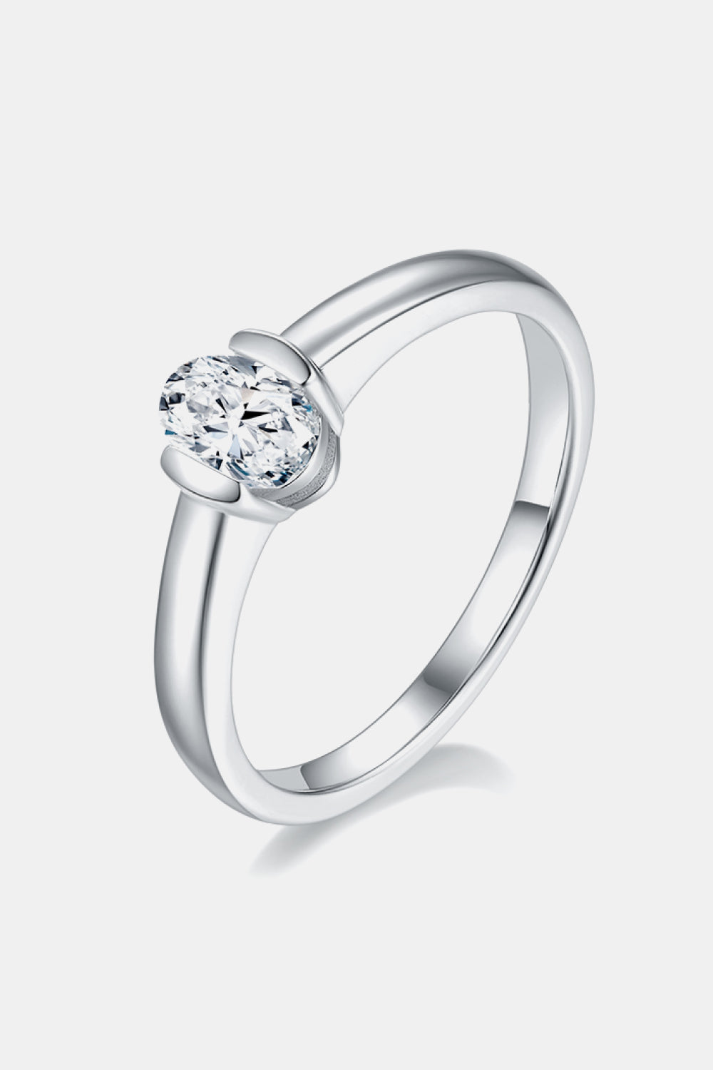 Moissanite 925 Sterling Silver Solitaire Ring - ClozArt