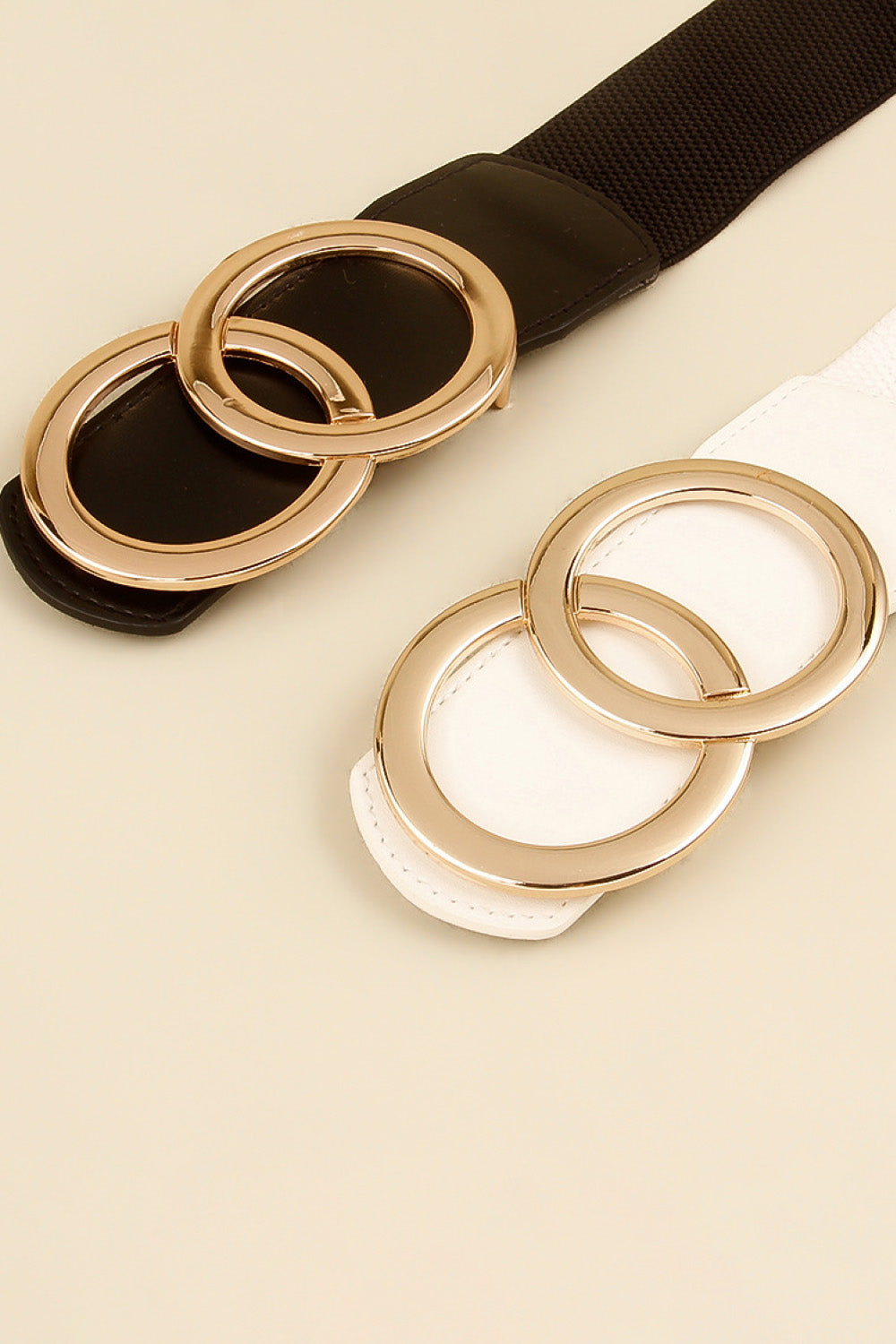 Zinc Alloy Buckle Elastic PU Belt - ClozArt