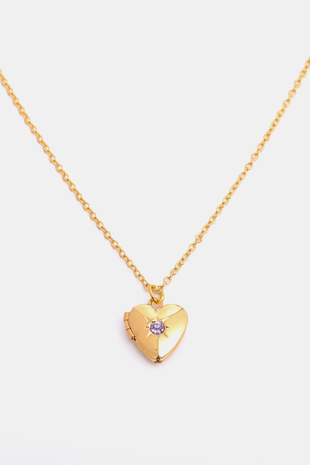 Zircon Heart Shape 14K Gold-Plated Pendant Necklace - ClozArt