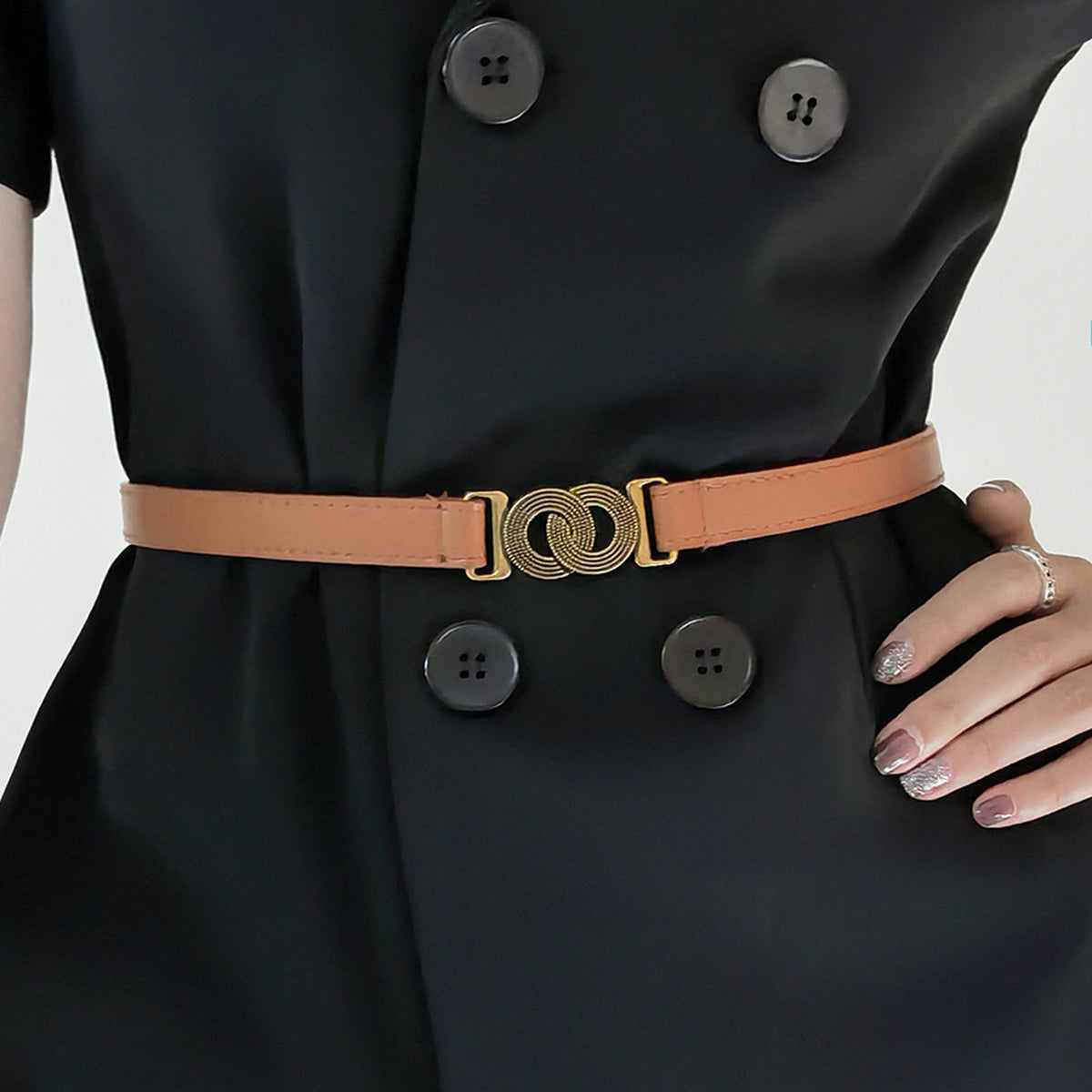 Alloy Buckle PU Belt - ClozArt